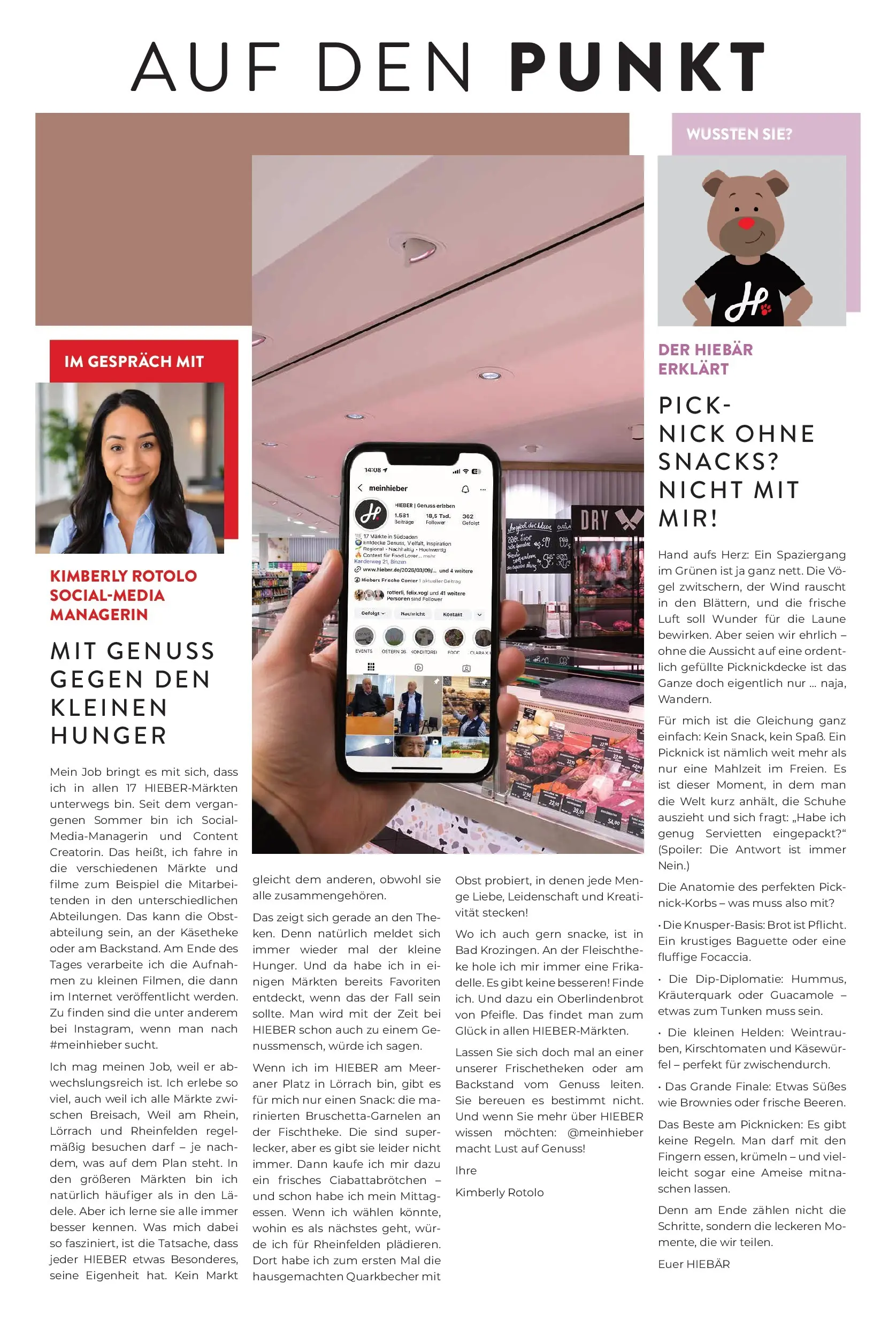 Angebote - Hieber's Frischecenter: Meine Woche (ab 26.04.2026) zum Blättern | Seite: 3 | Produkte: Bad, Baguette, Obst, Brot