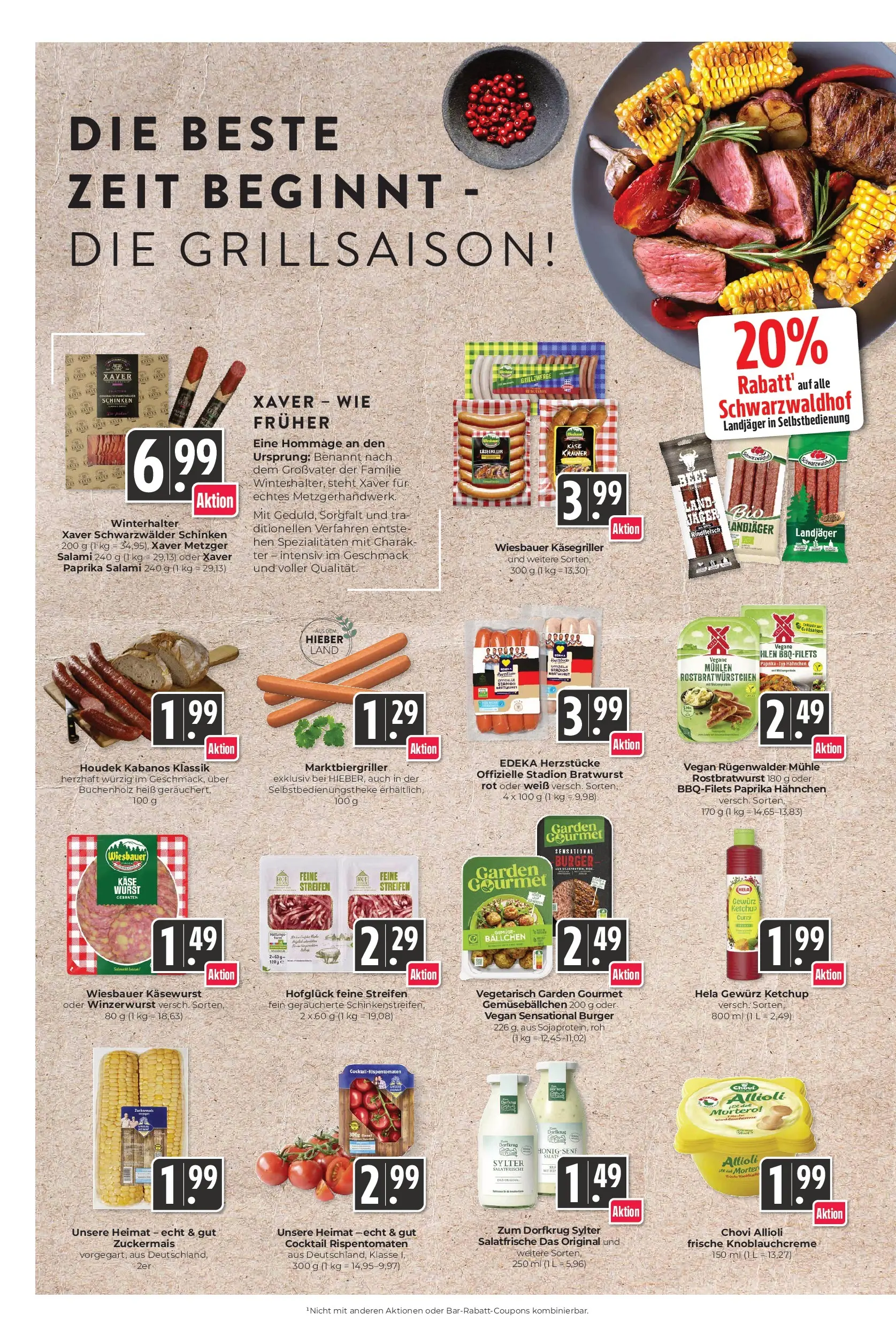 Angebote - Hieber's Frischecenter: Meine Woche (ab 26.04.2026) zum Blättern | Seite: 10 | Produkte: Mühle, Burger, Salami, Ketchup
