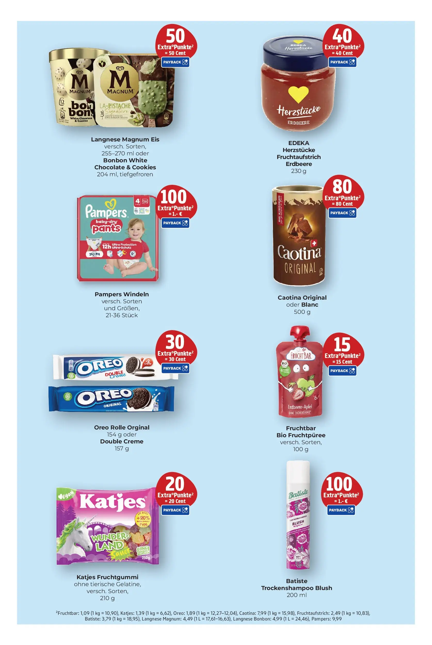 Angebote - Hieber's Frischecenter: Meine Woche (ab 26.04.2026) zum Blättern | Seite: 18 | Produkte: Langnese, Pampers, Katjes, Eis