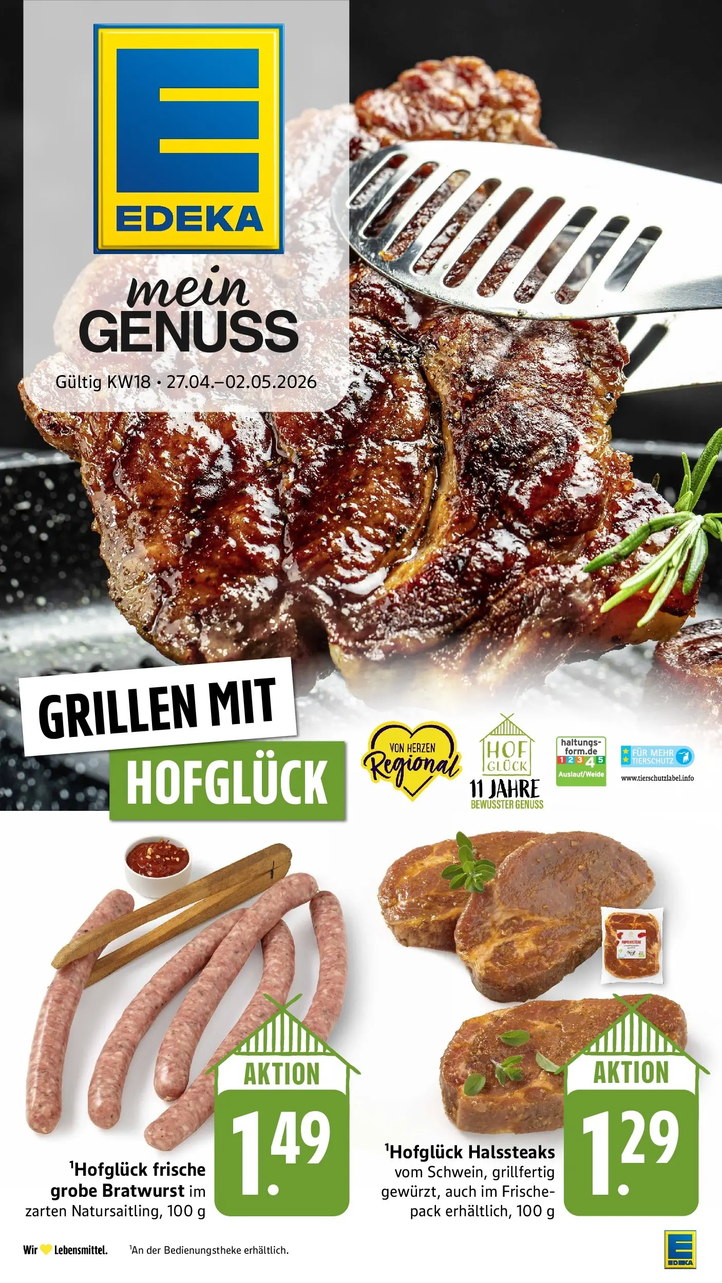 E center Prospekt Aalen	 (ab 26.04.2026) zum Blättern | Seite: 6 | Produkte: Bratwurst