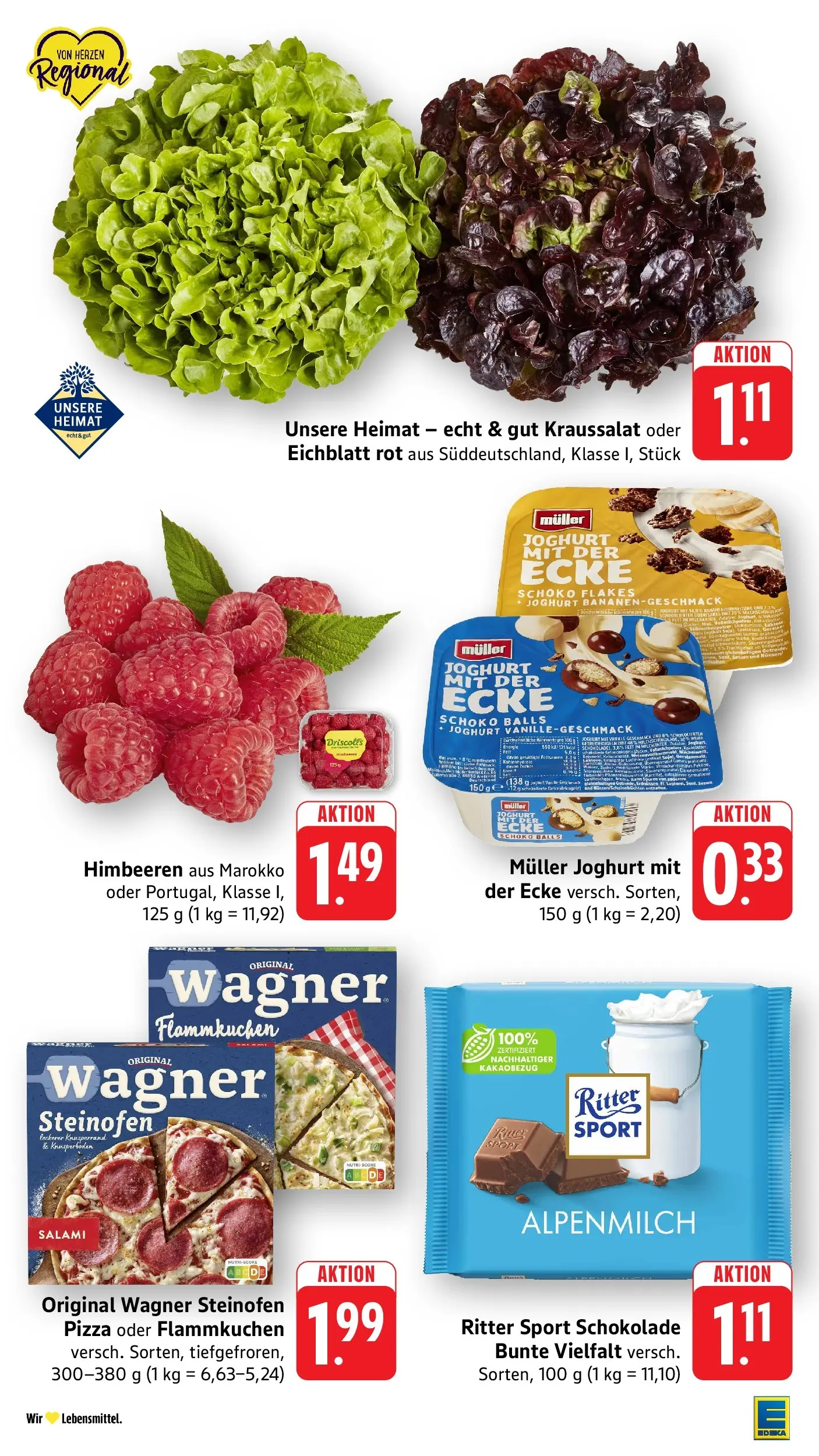 E center Prospekt Aalen	 (ab 26.04.2026) zum Blättern | Seite: 7 | Produkte: Joghurt, Ritter sport, Salz, Salami