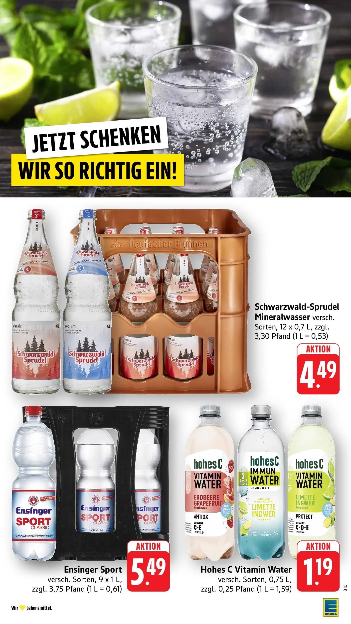 E center Prospekt Aalen	 (ab 26.04.2026) zum Blättern | Seite: 32 | Produkte: Mineralwasser, Grapefruit, Limette, Hohes c