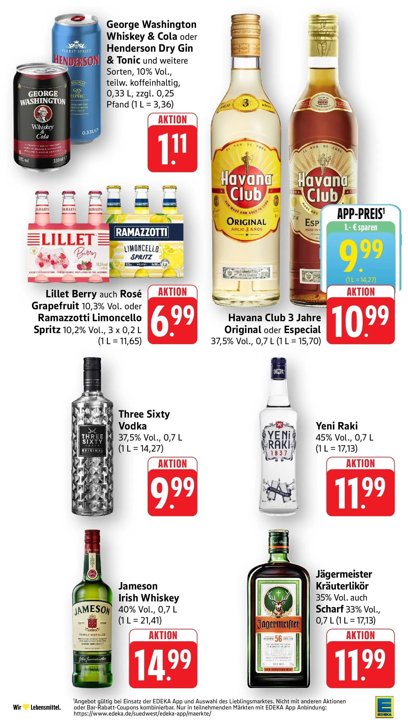 E center Prospekt Aalen	 (ab 26.04.2026) zum Blättern | Seite: 38 | Produkte: Cola, Jameson, Limoncello, Gin
