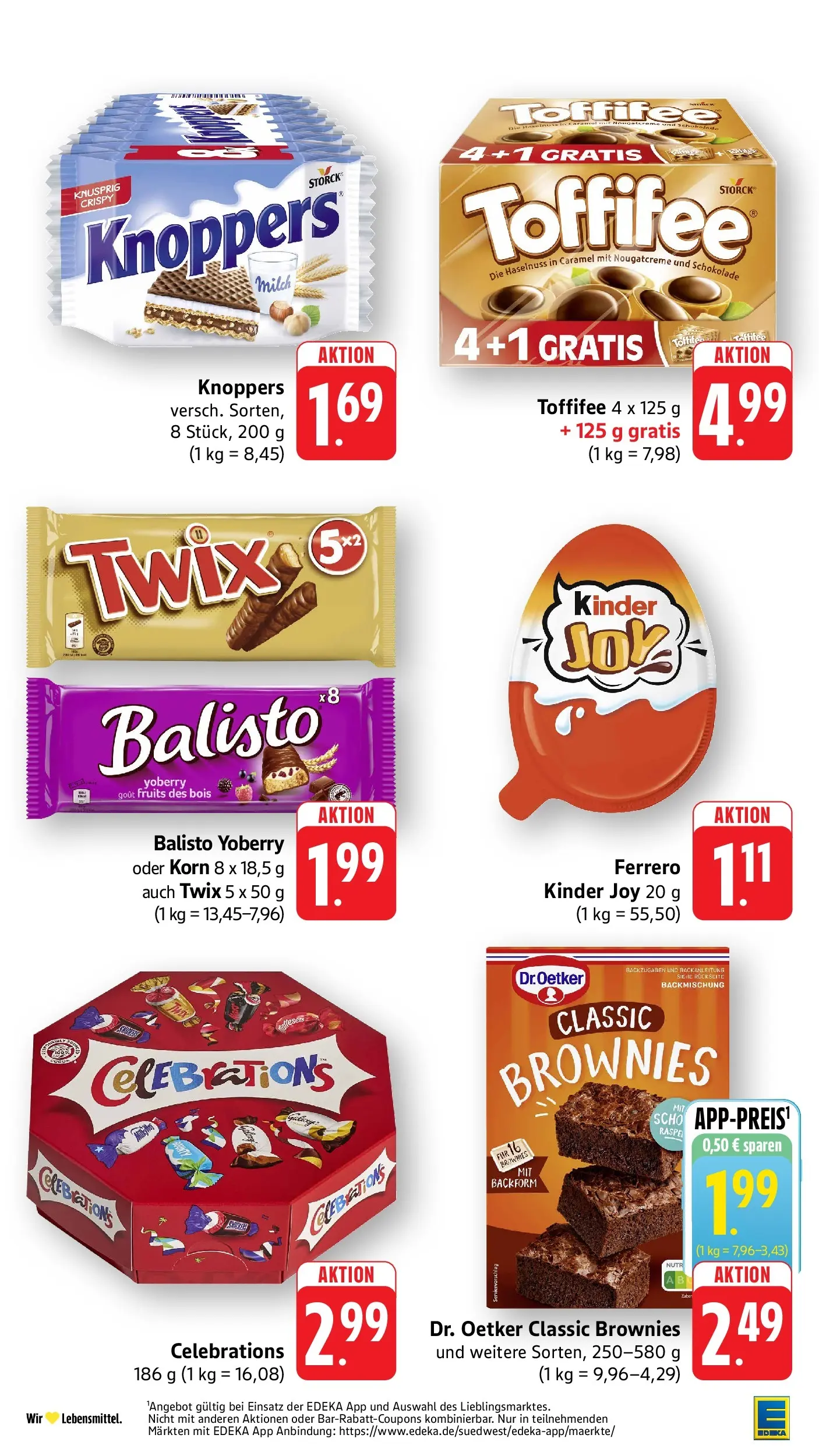 E center Prospekt Aalen	 (ab 26.04.2026) zum Blättern | Seite: 40 | Produkte: Schokolade, Celebrations, Toffifee, Knoppers