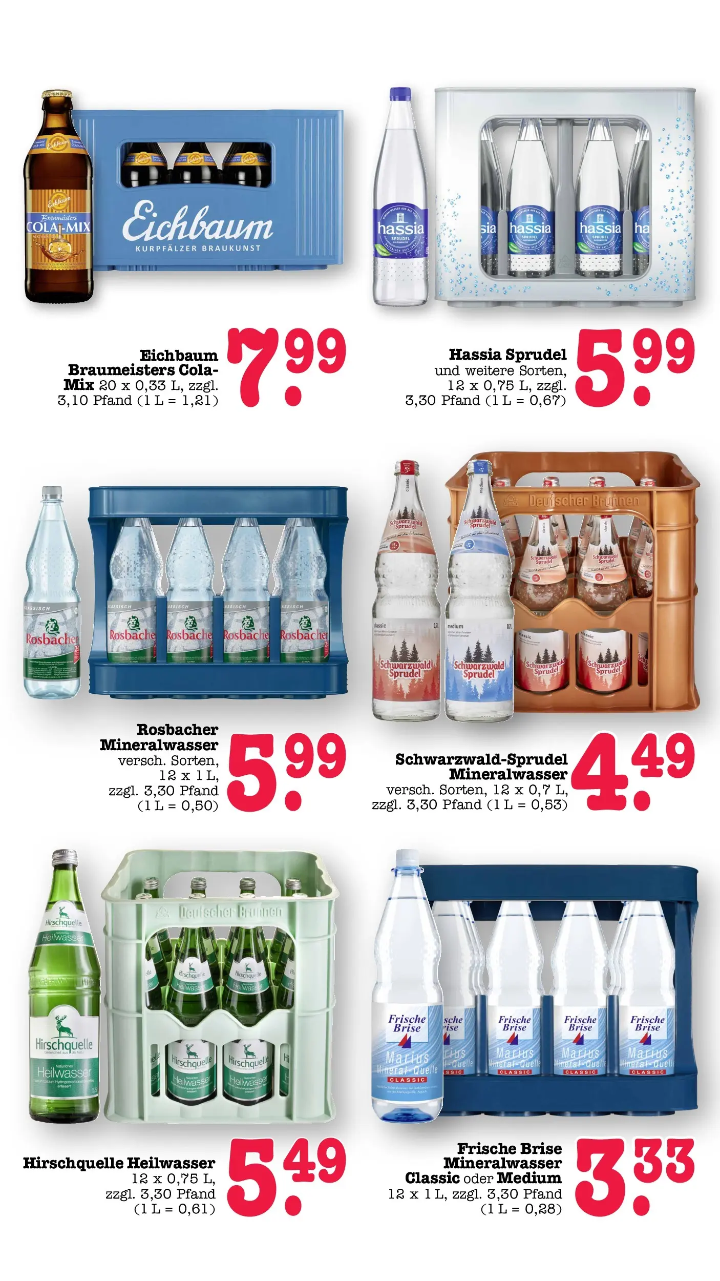 Angebote (ab 27.04.2026) zum Blättern | Seite: 6 | Produkte: Cola, Mineralwasser