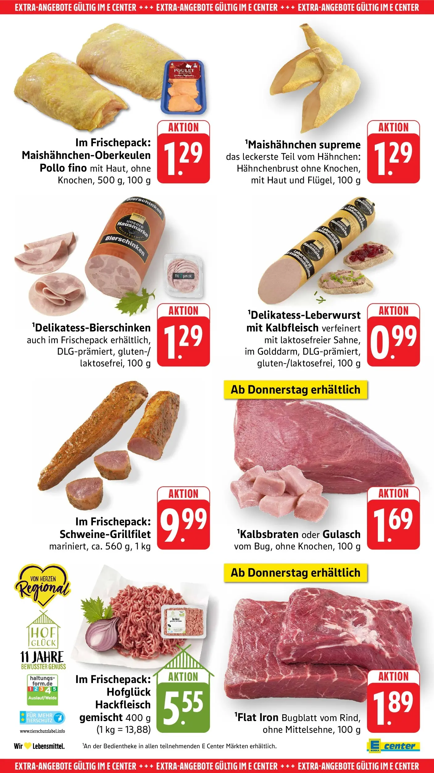 E center Prospekt Aalen	 (ab 26.04.2026) zum Blättern | Seite: 54 | Produkte: Hahnchen, Gulasch, Hackfleisch, Hahnchenbrust