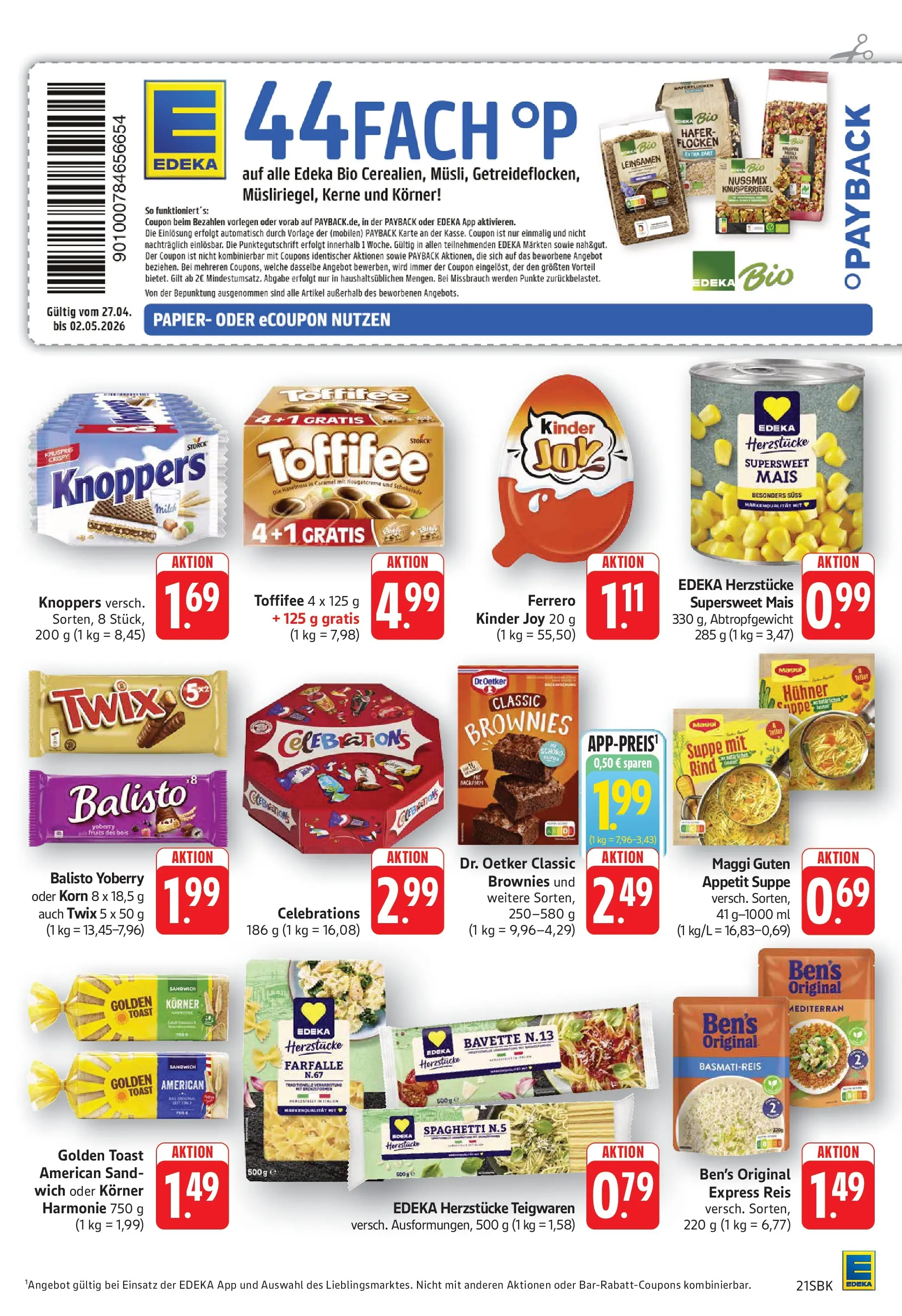 Angebote (ab 27.04.2026) zum Blättern | Seite: 23 | Produkte: Maggi, Schokolade, Twix, Knoppers