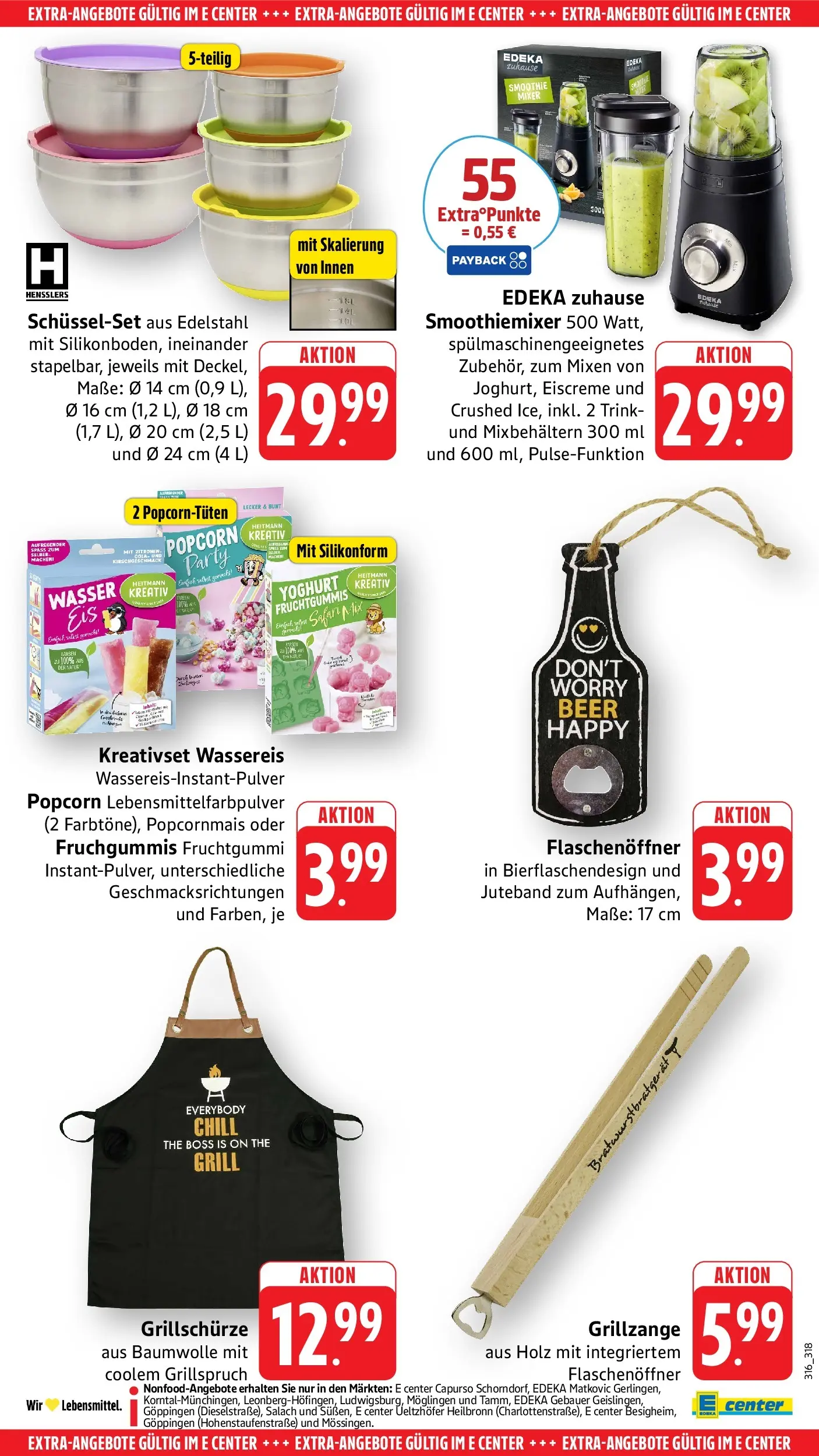 E center Prospekt Aalen	 (ab 26.04.2026) zum Blättern | Seite: 62 | Produkte: Grill, Eiscreme, Wasser, Zitronen