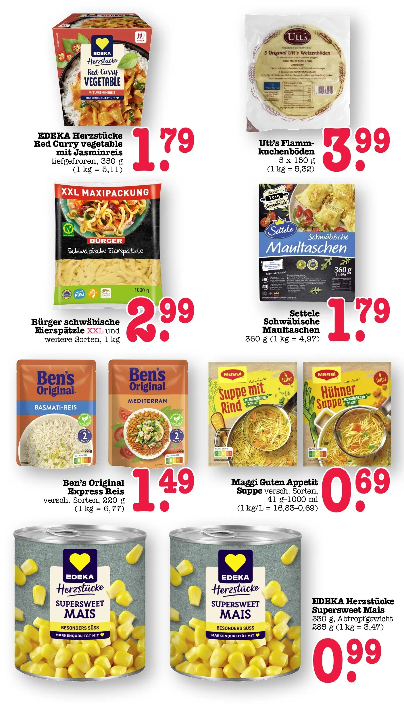 Angebote (ab 27.04.2026) zum Blättern | Seite: 48 | Produkte: Gewicht, Basmatireis, Jasminreis, Burger