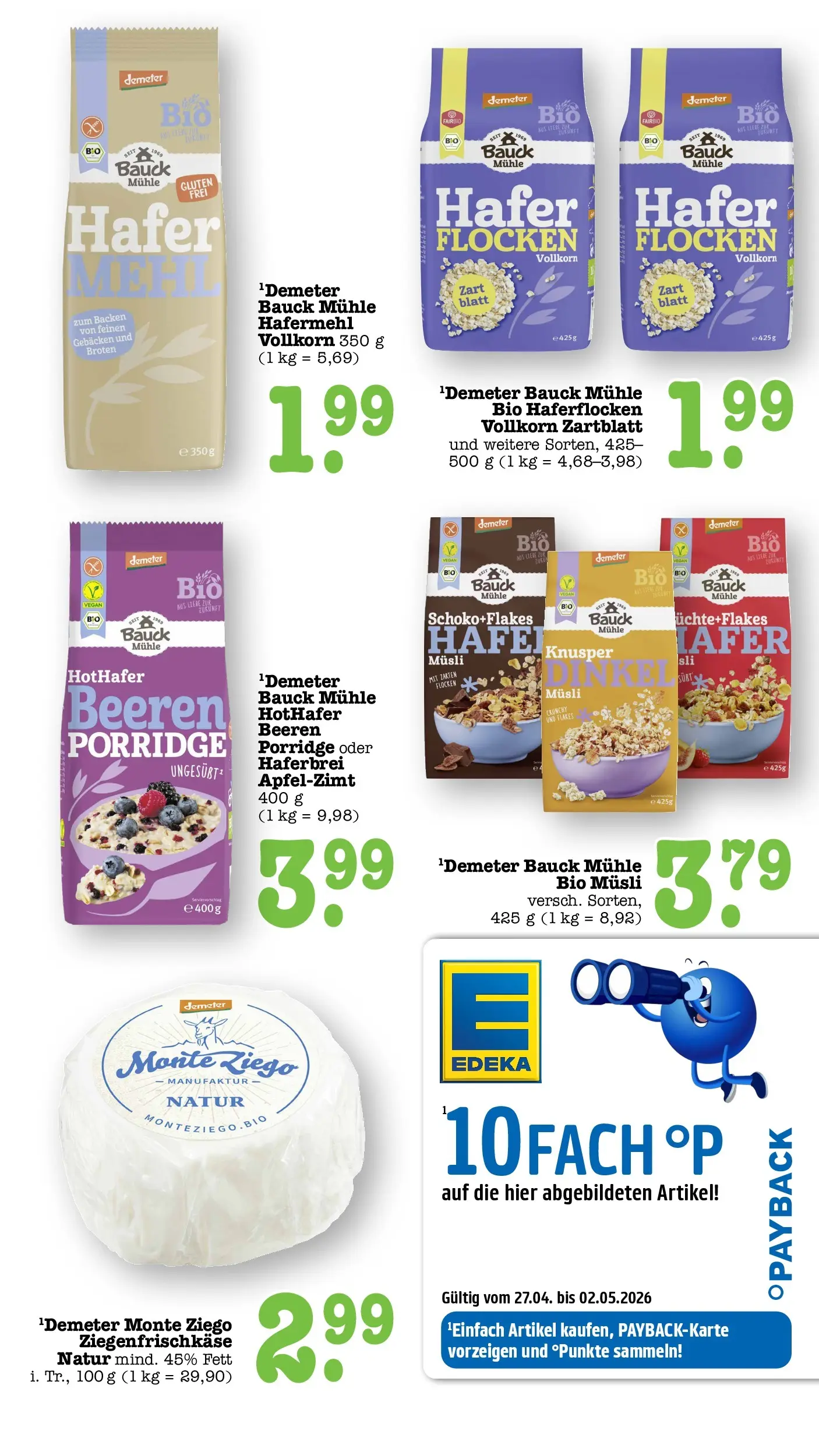 Angebote (ab 27.04.2026) zum Blättern | Seite: 57 | Produkte: Musli, Mühle, Mehl, Flocken