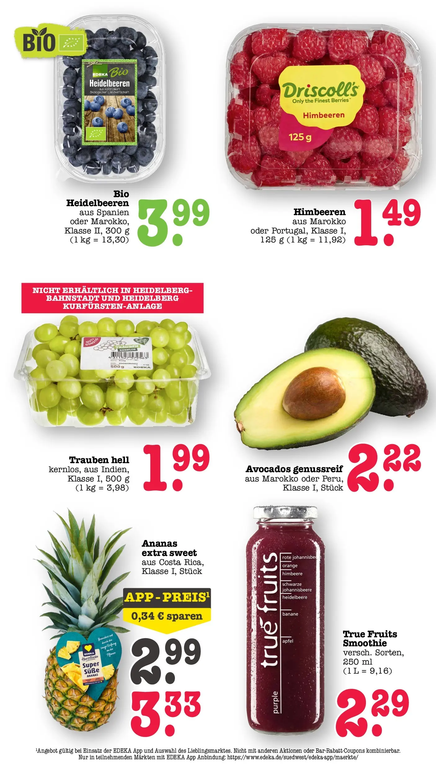 Angebote (ab 27.04.2026) zum Blättern | Seite: 40 | Produkte: Trauben, Ananas, Heidelbeeren, Himbeere