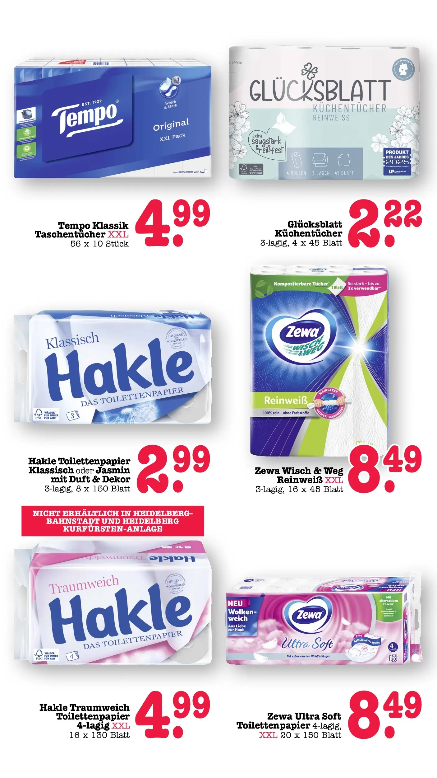 Angebote (ab 27.04.2026) zum Blättern | Seite: 63 | Produkte: Duft, Zewa, Tempo, Toilettenpapier