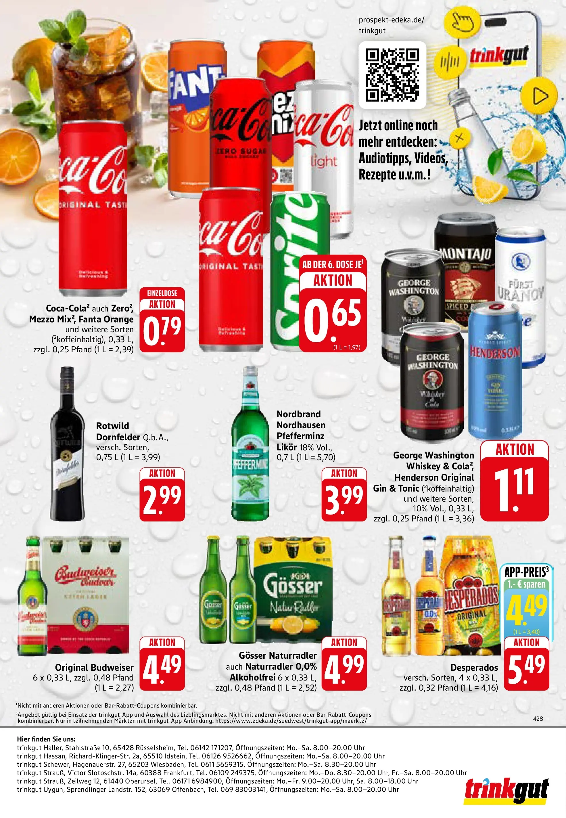 Trinkgut Prospekt Rüsselsheim	 (ab 27.04.2026) » Angebote online | Seite: 8 | Produkte: Radler, Desperados, Budweiser, Gin