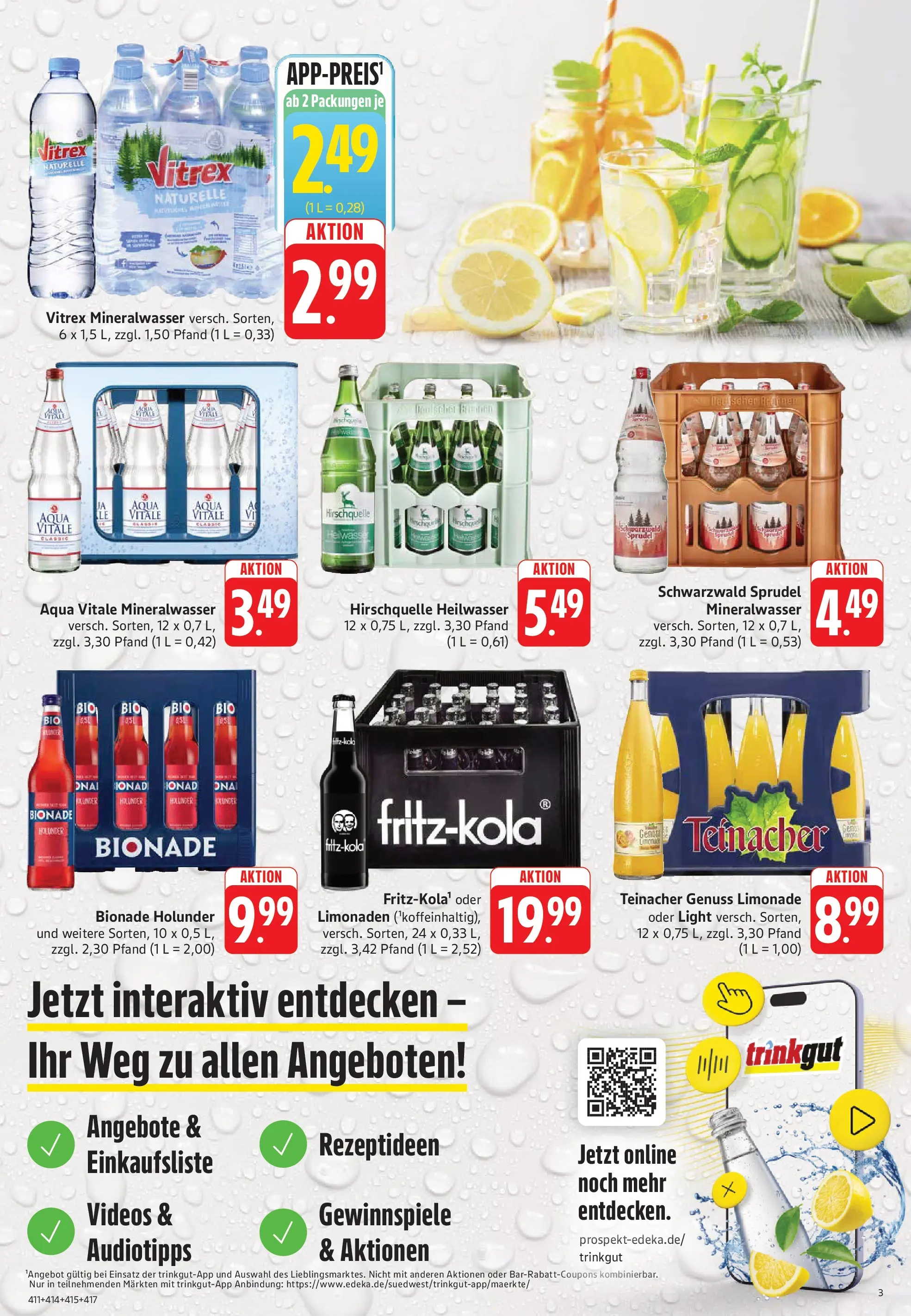 Trinkgut Prospekt Großbottwar	 (ab 27.04.2026) » Angebote online | Seite: 3 | Produkte: Limonade, Bionade, Mineralwasser