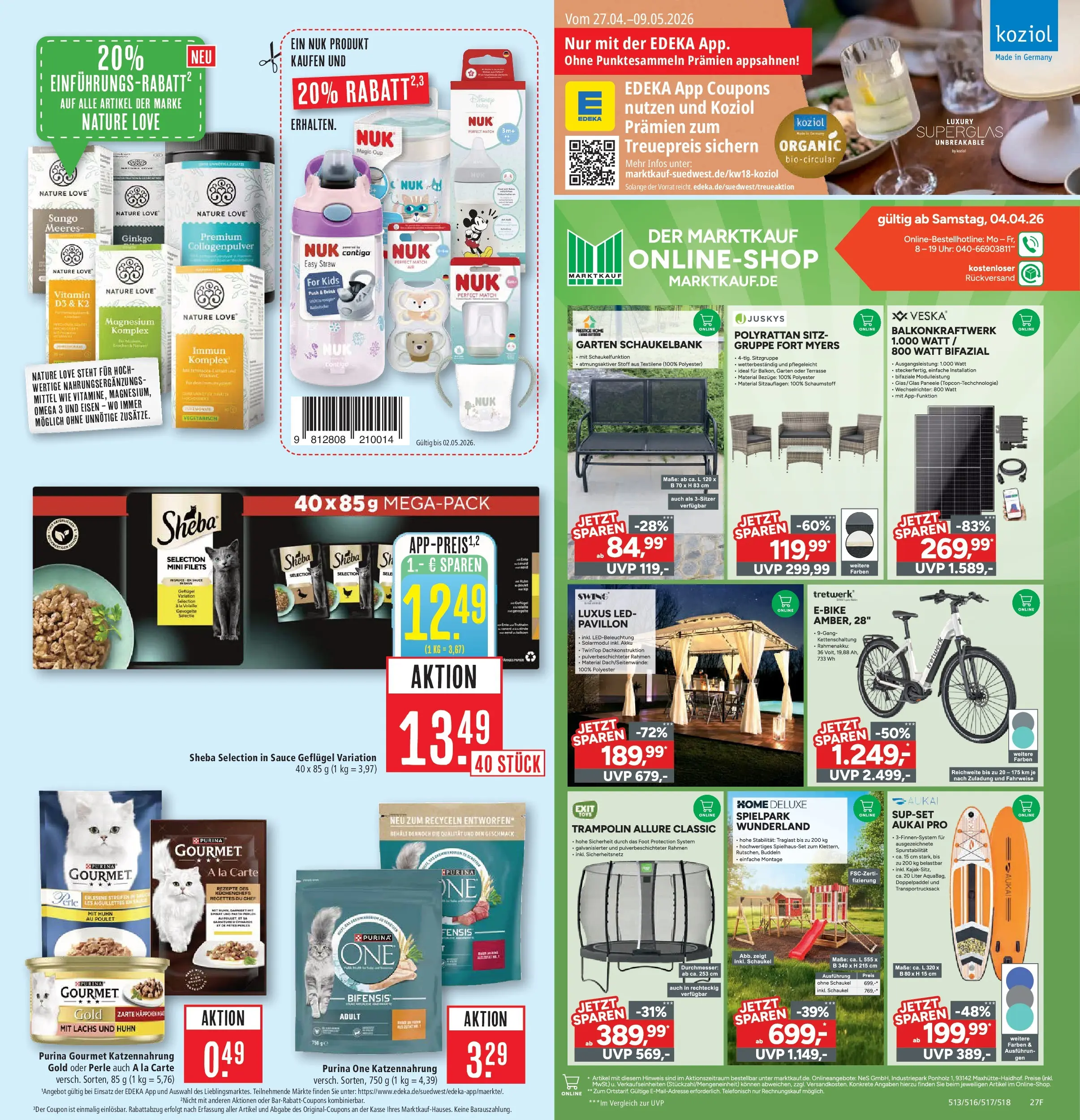 Marktkauf Prospekt Heidenheim	 (ab 26.04.2026) » Angebote online | Seite: 31 | Produkte: Purina one, Sheba, Lachs, Uhr