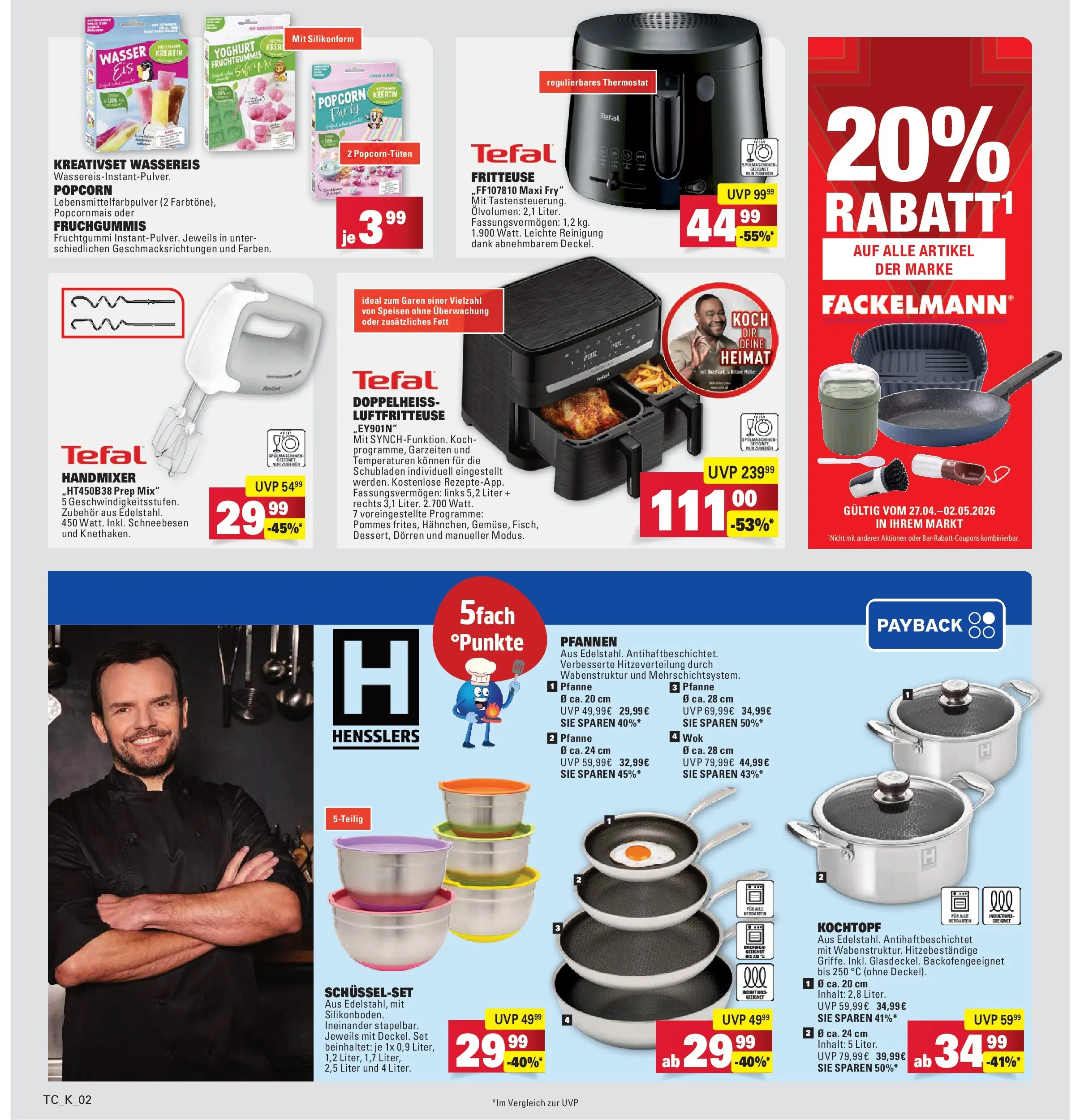 Marktkauf Prospekt Heidenheim	 (ab 26.04.2026) » Angebote online | Seite: 34 | Produkte: Mixer, Wasser, Fritteuse, Wok