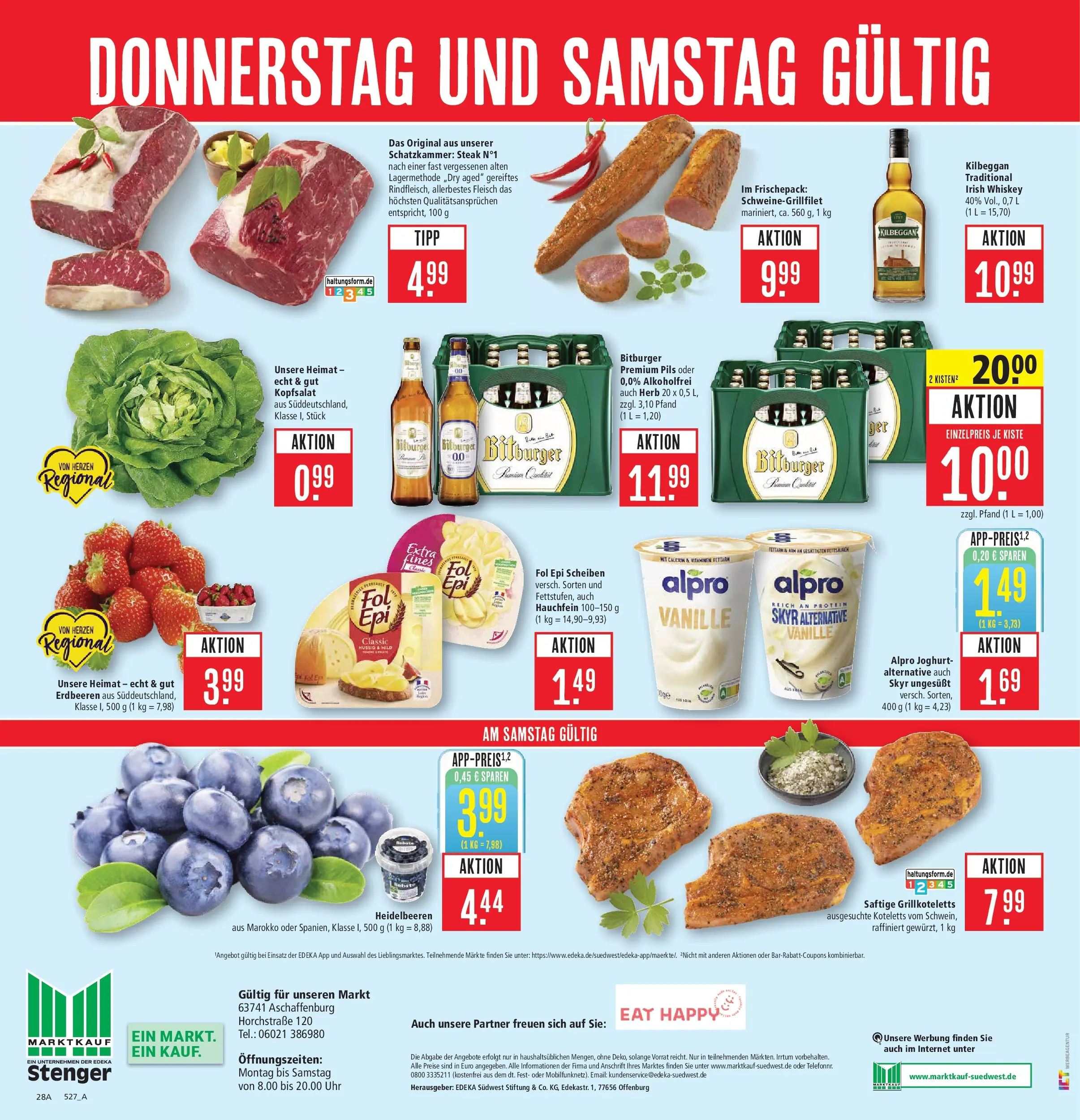 Marktkauf Prospekt Aschaffenburg	 (ab 27.04.2026) » Angebote online | Seite: 32 | Produkte: Bitburger, Heidelbeeren, Alpro, Whiskey