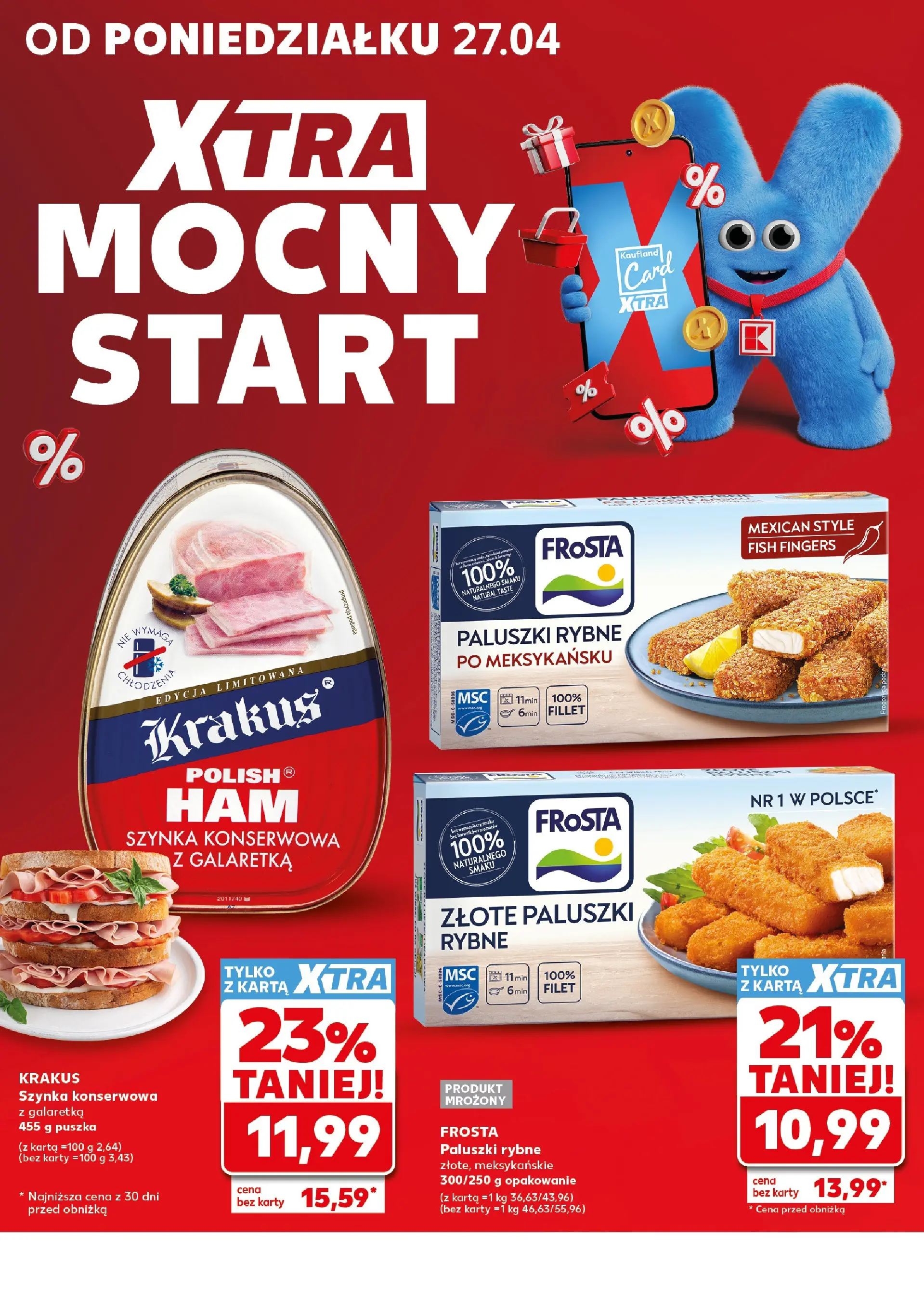 Kaufland - Kaufland Mocny Start ważny do 28.04 od 26.04.2026 - od jutra PDF | Strona: 2 | Produkty: Galaretka, Szynka, Paluszki rybne, Paluszki