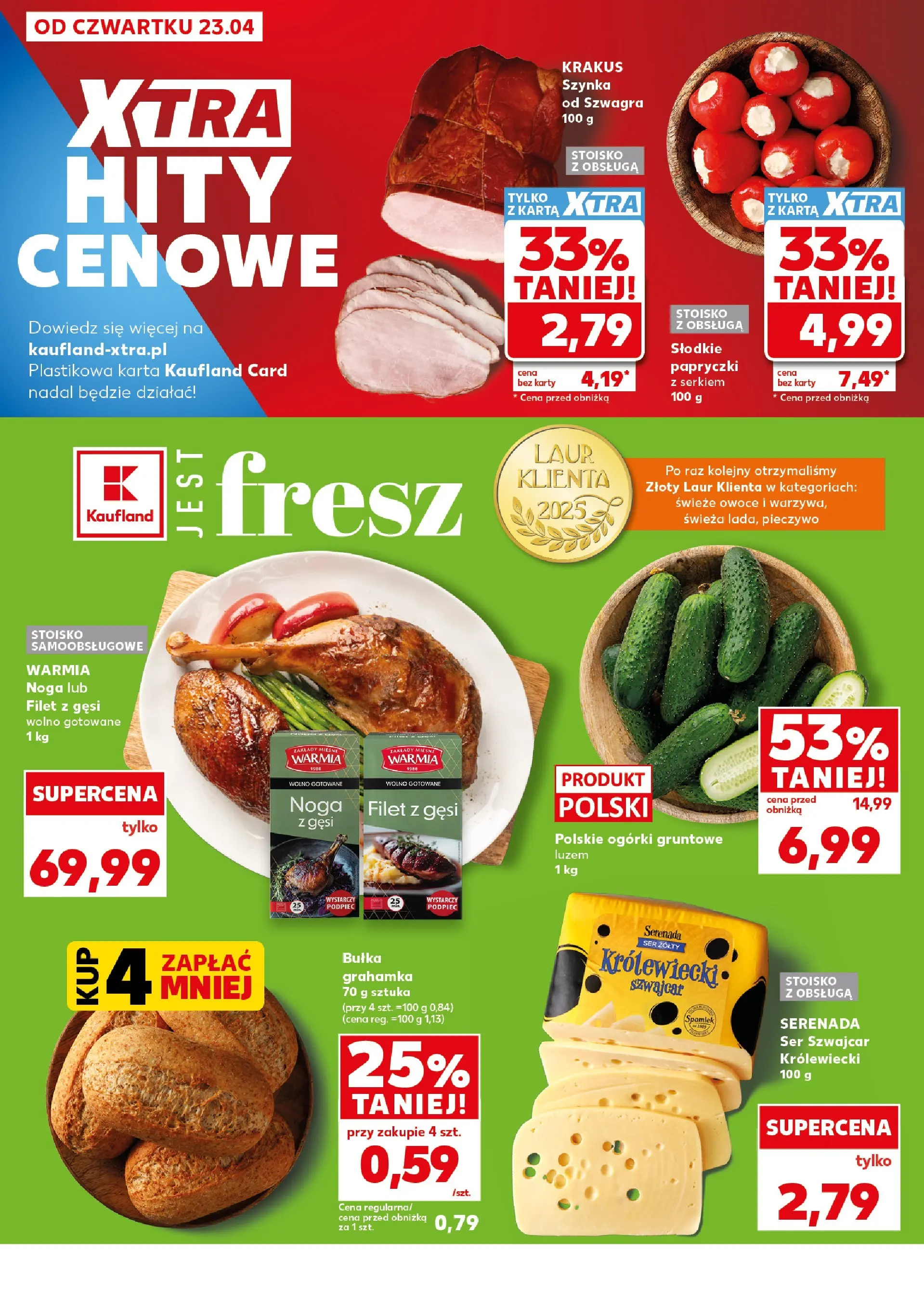 Kaufland gazetka - Super Weekend od 25.04.2026 - od jutra PDF | Strona: 6 | Produkty: Wolno gotowane, Ser, Ogórki gruntowe, Owoce
