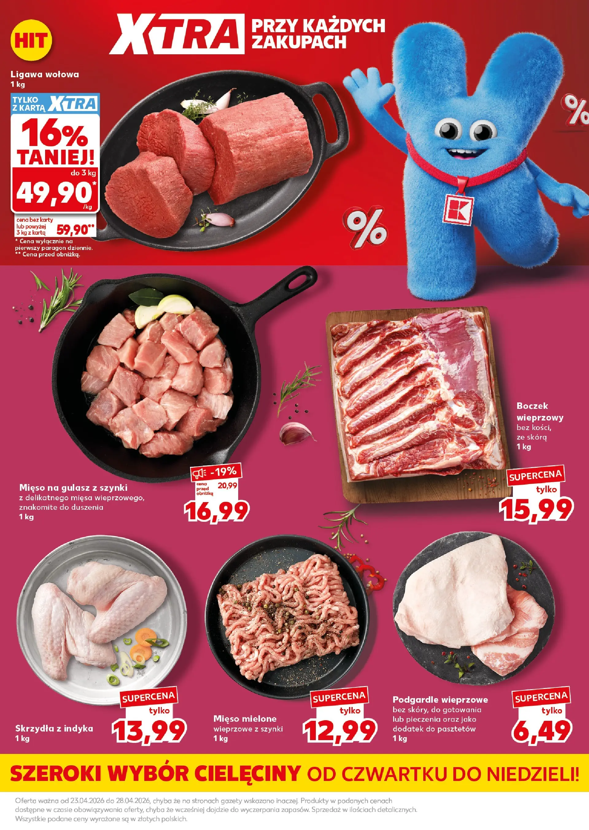 Kaufland - Kaufland Mocny Start ważny do 28.04 od 26.04.2026 - od jutra PDF | Strona: 15 | Produkty: Karta, Mięso mielone, Boczek, Gulasz