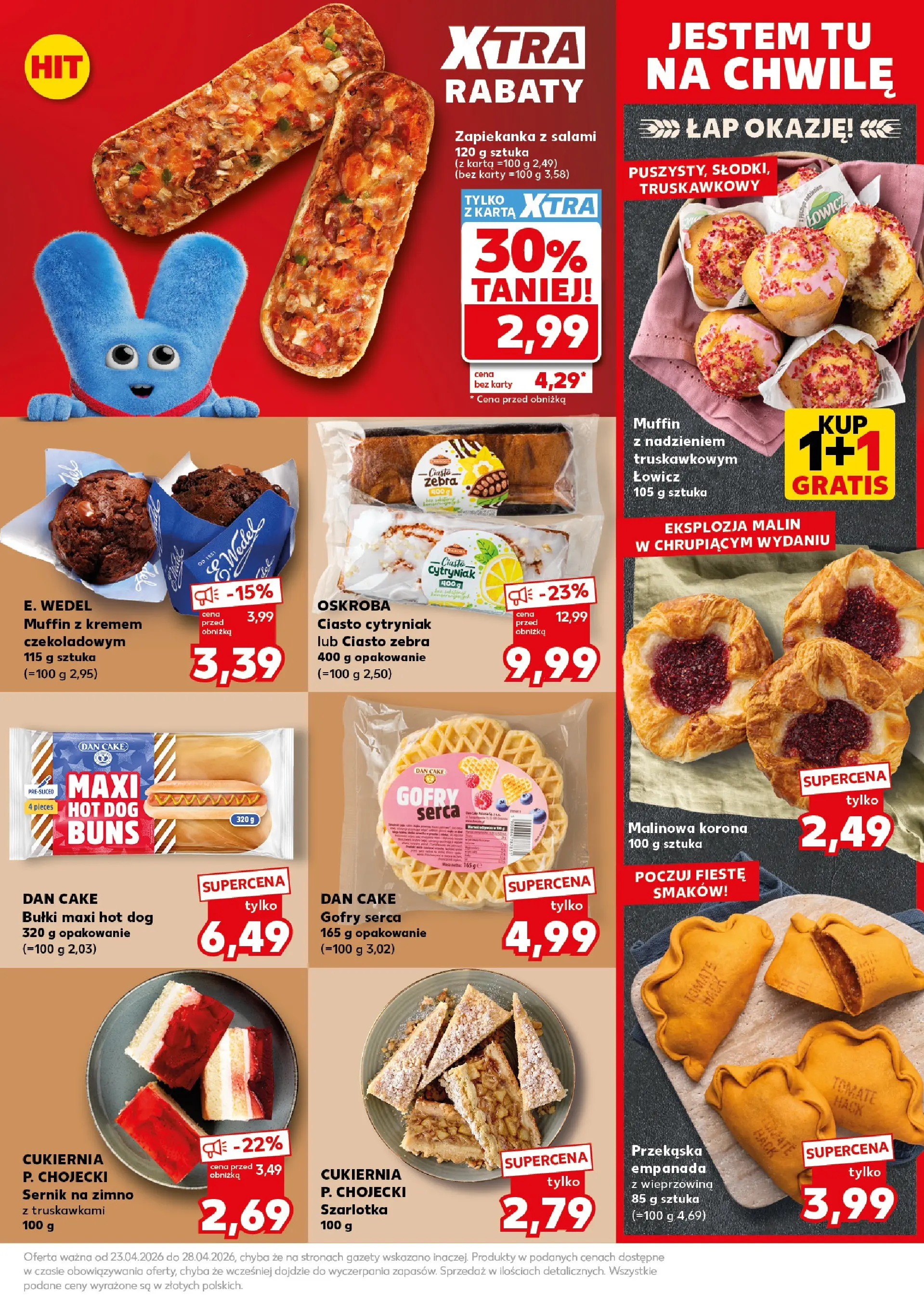 Kaufland - Kaufland Mocny Start ważny do 28.04 od 26.04.2026 - od jutra PDF | Strona: 21 | Produkty: Ciasto, Zapiekanka, Salami, Wieprzowina