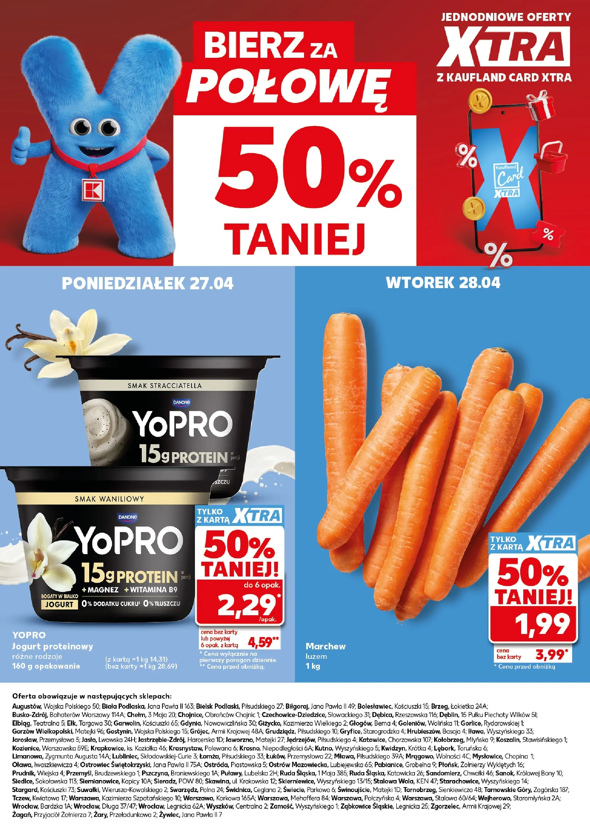 Kaufland - Kaufland Mocny Start ważny do 28.04 od 26.04.2026 - od jutra PDF | Strona: 34 | Produkty: Karta, Jogurt