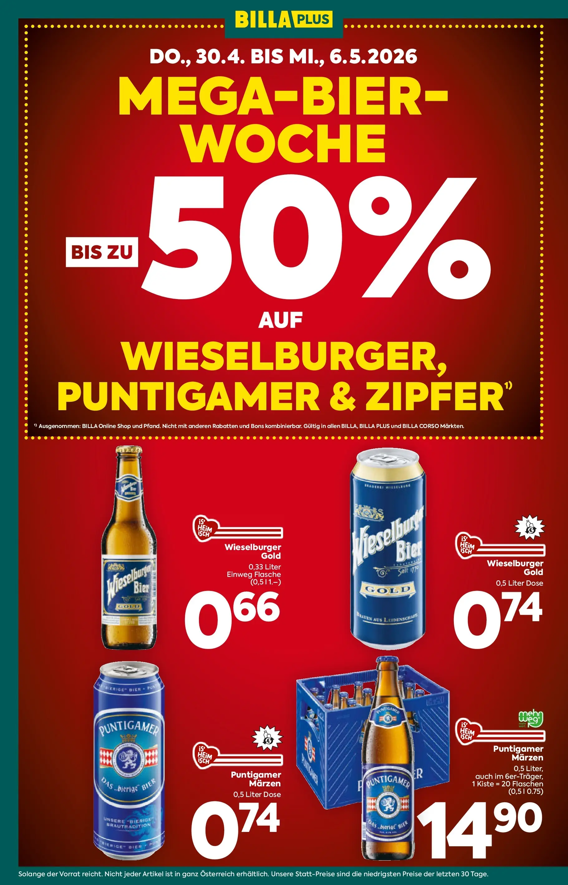Billa Plus Flugblatt - Niederösterreich von 30.04.2026 - Aktuelle Angebote | Seite: 2 | Produkte: Bier