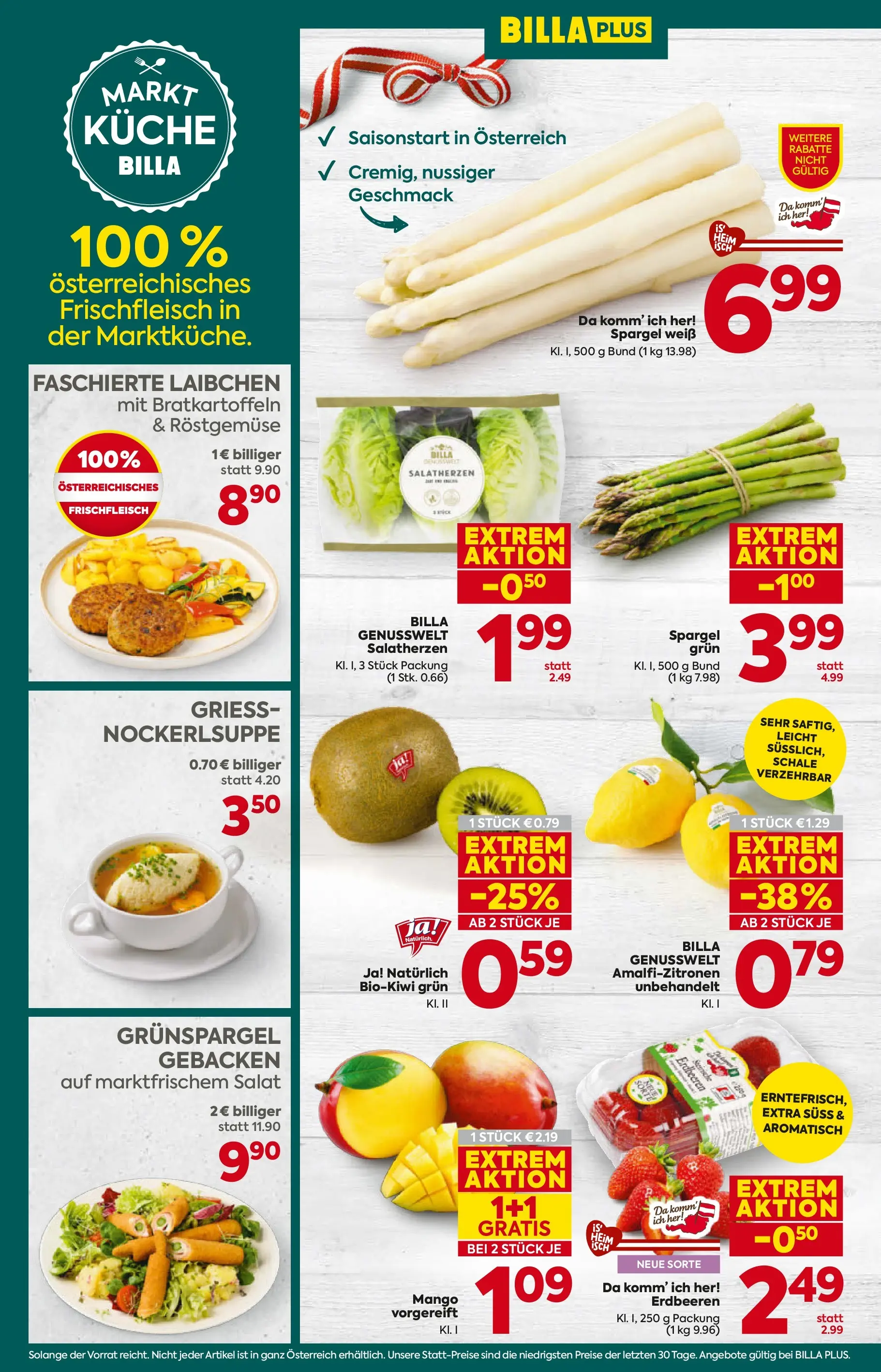 Billa Plus - BILLA PLUS: Flugblatt Salzburg von 29.04.2026 - Aktuelle Angebote | Seite: 8 | Produkte: Erdbeeren, Salat, Matériel de rangement Fitness, Mango