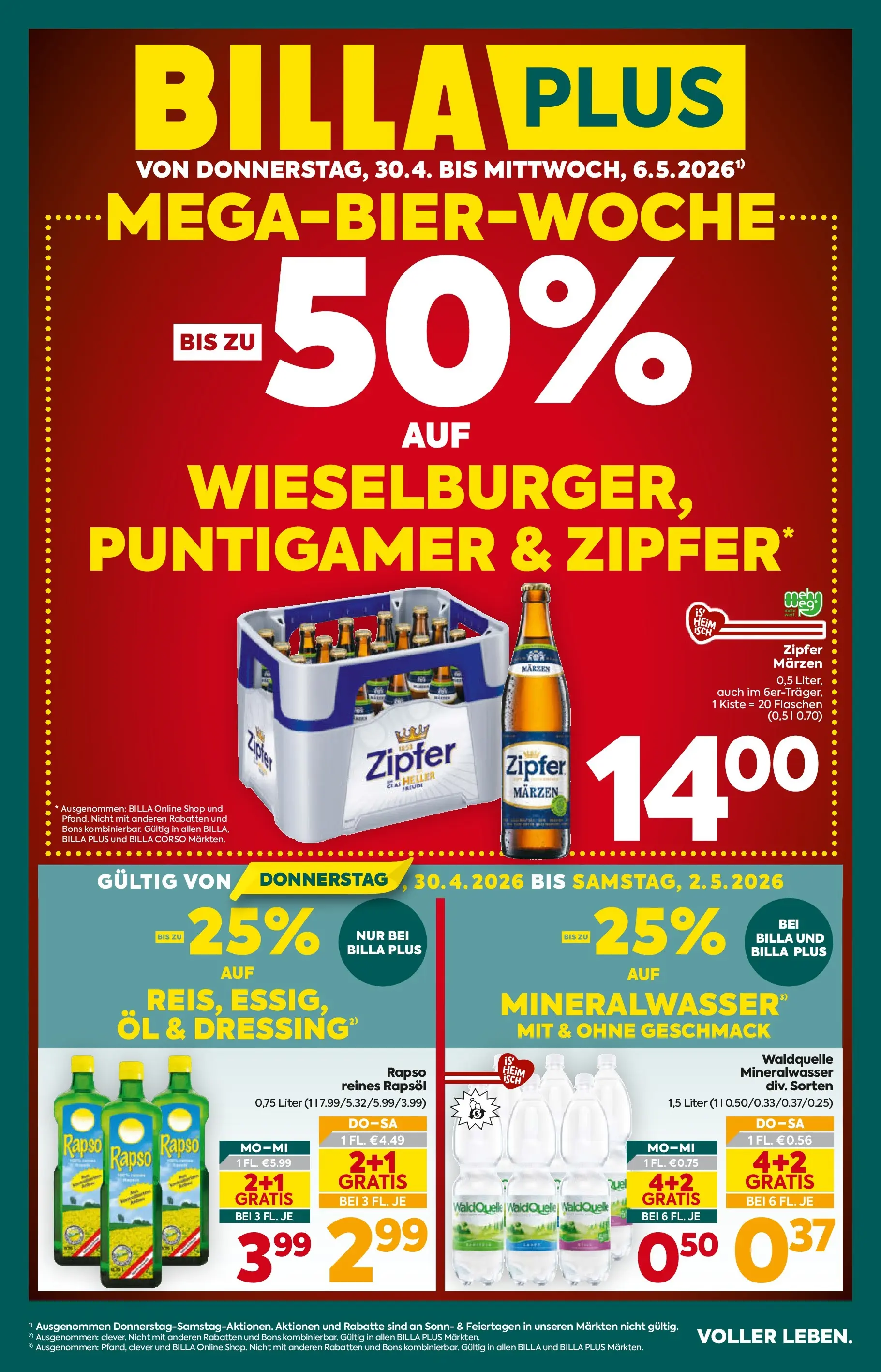 Billa Plus - BILLA PLUS: Flugblatt Salzburg von 29.04.2026 - Aktuelle Angebote | Seite: 1 | Produkte: Eis, Öl