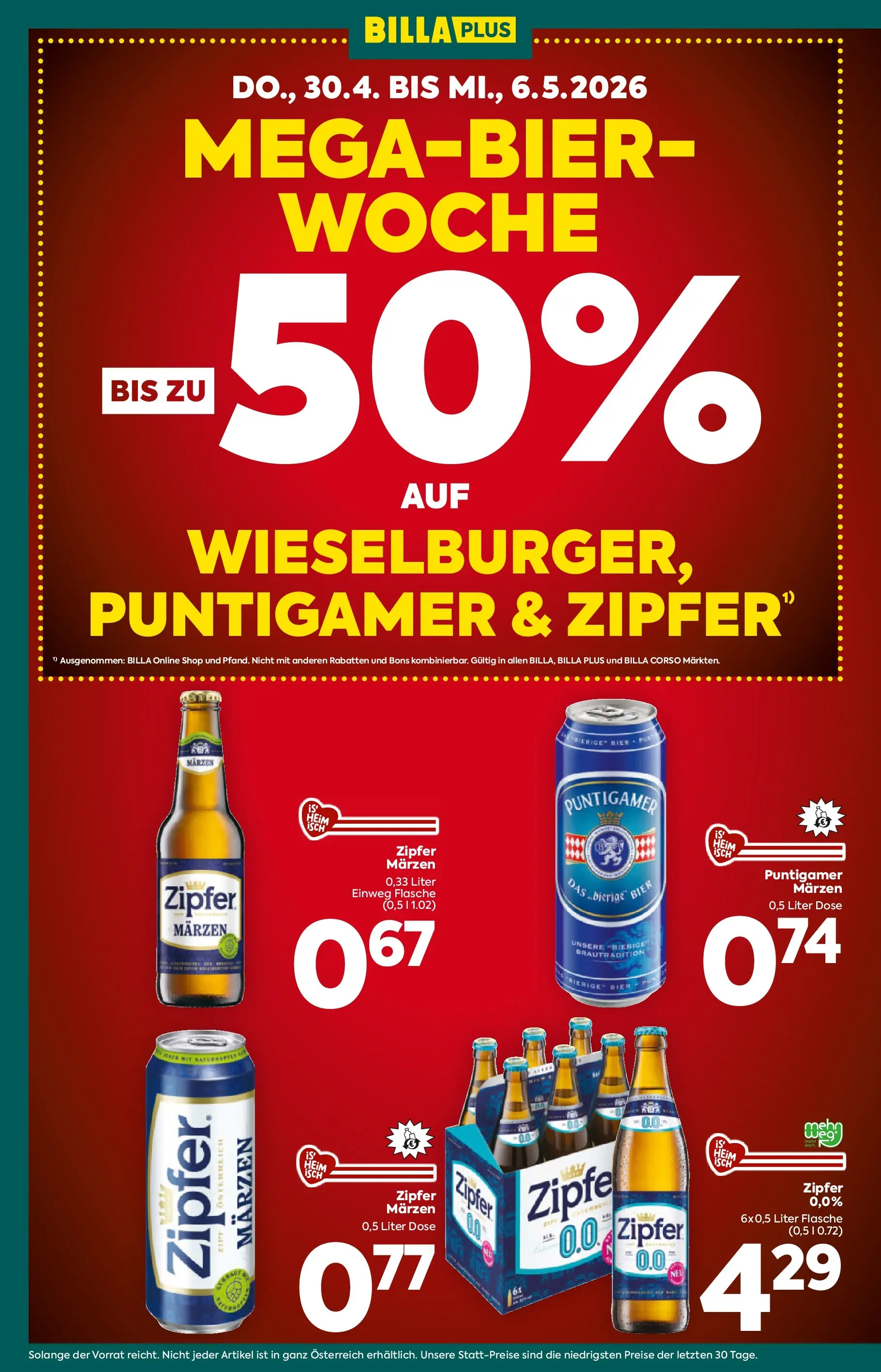 Billa Plus - BILLA PLUS: Flugblatt Salzburg von 29.04.2026 - Aktuelle Angebote | Seite: 2 | Produkte: Bier