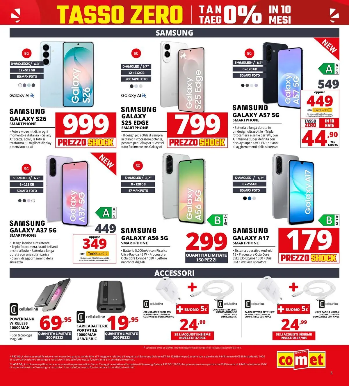 Nuovo Comet volantino Prezzi shock da Comet dal 23/04/2026 > offerte anteprima 🛍️ | Pagina: 3 | Prodotti: Samsung Galaxy, Telefono, Smartphone, Cavo