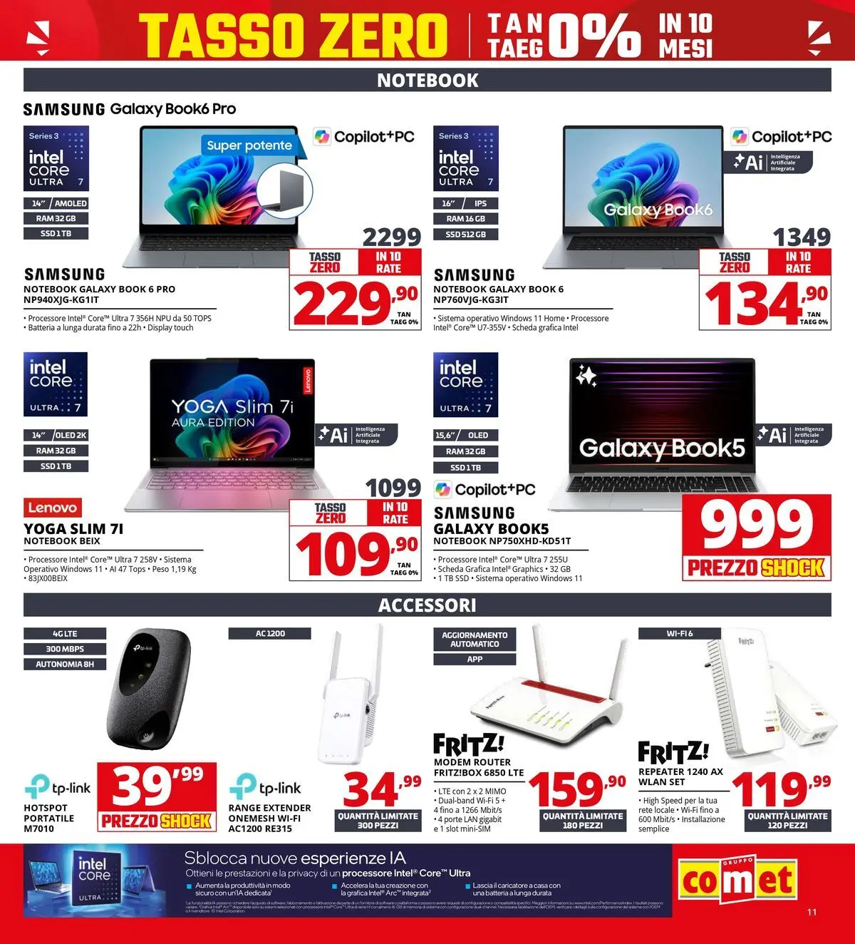 Nuovo Comet volantino Prezzi shock da Comet dal 23/04/2026 > offerte anteprima 🛍️ | Pagina: 11 | Prodotti: Router, Notebook, Range extender, Samsung