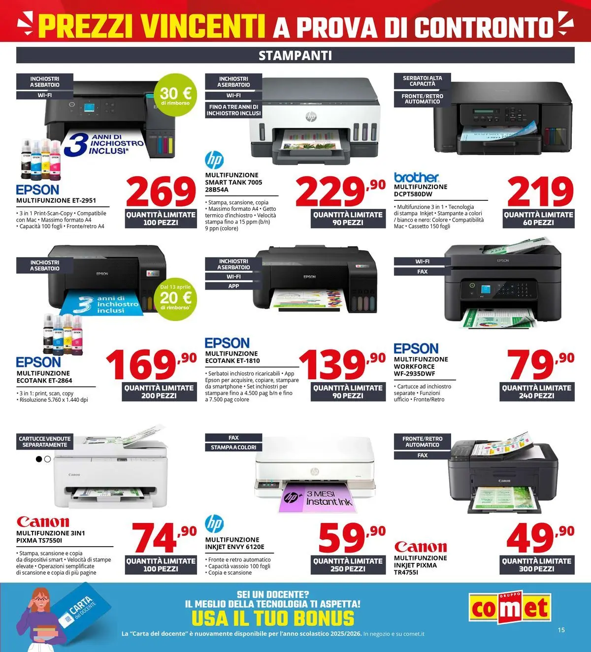 Nuovo Comet volantino Prezzi shock da Comet dal 23/04/2026 > offerte anteprima 🛍️ | Pagina: 15 | Prodotti: Stampante, Stampa, Vassoio