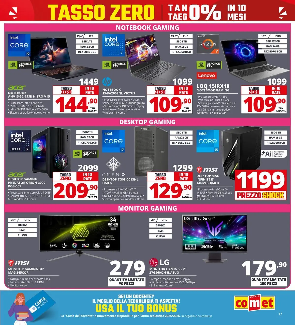 Nuovo Comet volantino Prezzi shock da Comet dal 23/04/2026 > offerte anteprima 🛍️ | Pagina: 17 | Prodotti: Monitor, Notebook