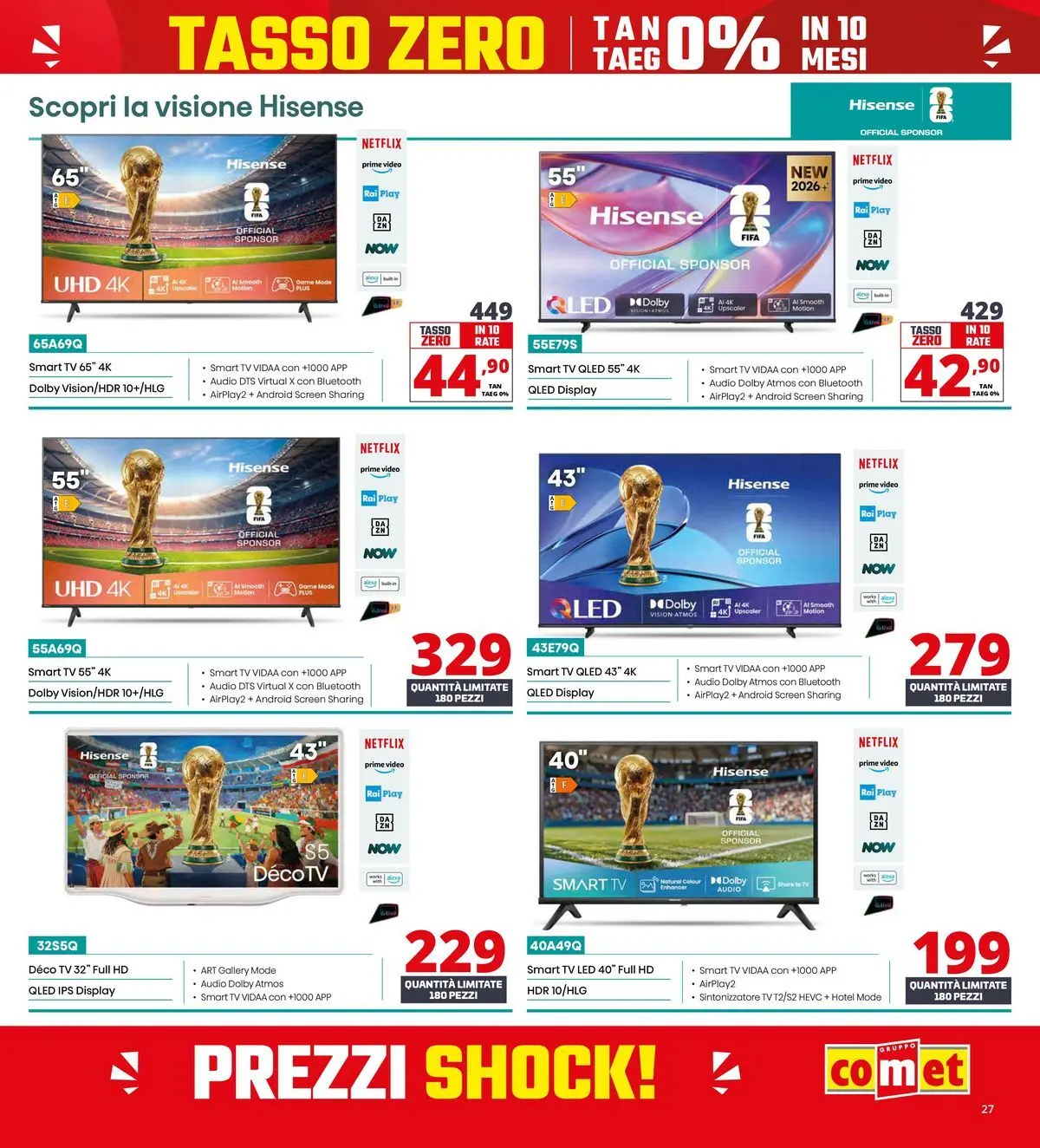 Nuovo Comet volantino Prezzi shock da Comet dal 23/04/2026 > offerte anteprima 🛍️ | Pagina: 27 | Prodotti: smart TV, TV, Video, Audio