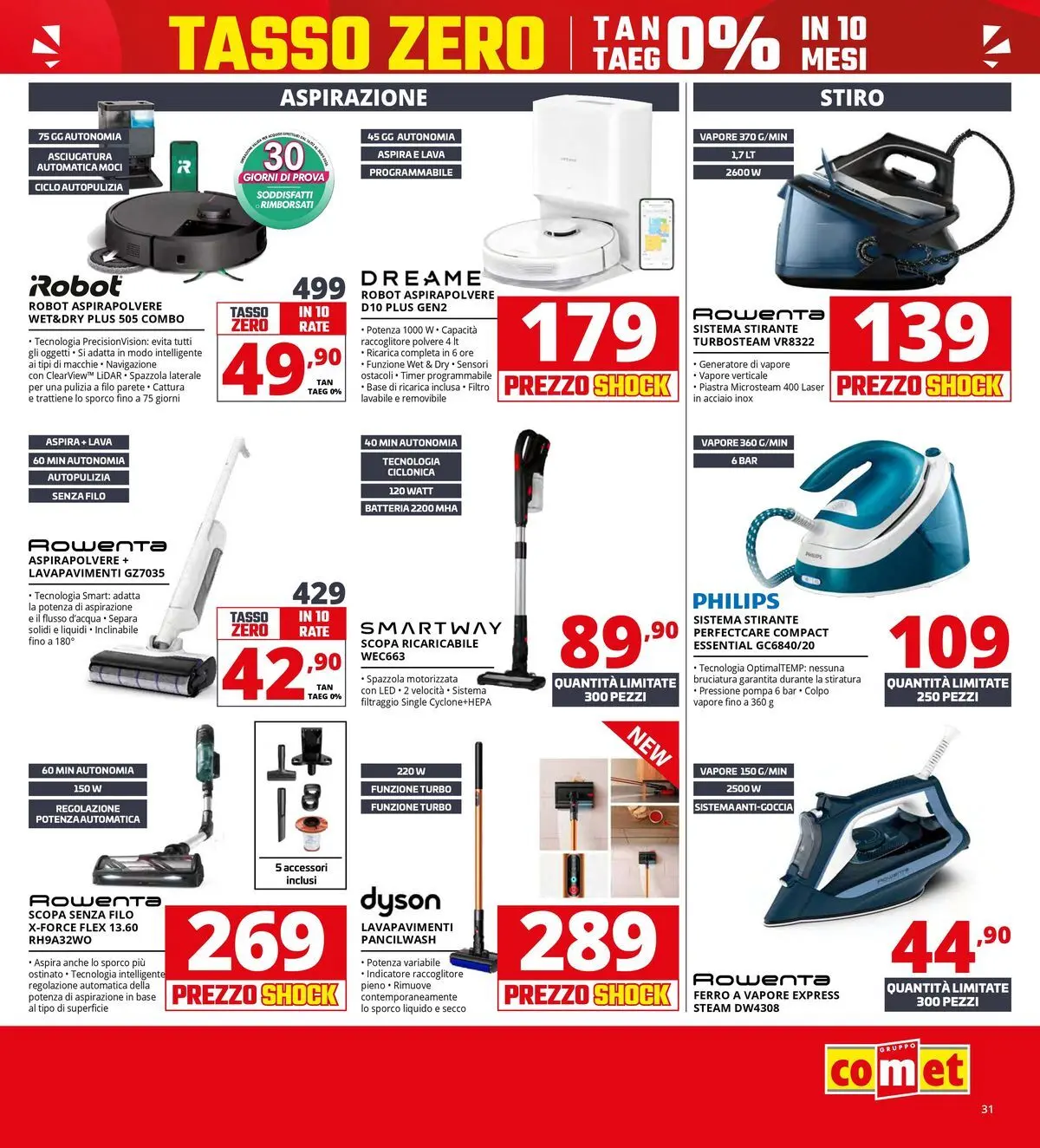 Nuovo Comet volantino Prezzi shock da Comet dal 23/04/2026 > offerte anteprima 🛍️ | Pagina: 31 | Prodotti: Spazzola, Scopa, Generatore, Robot