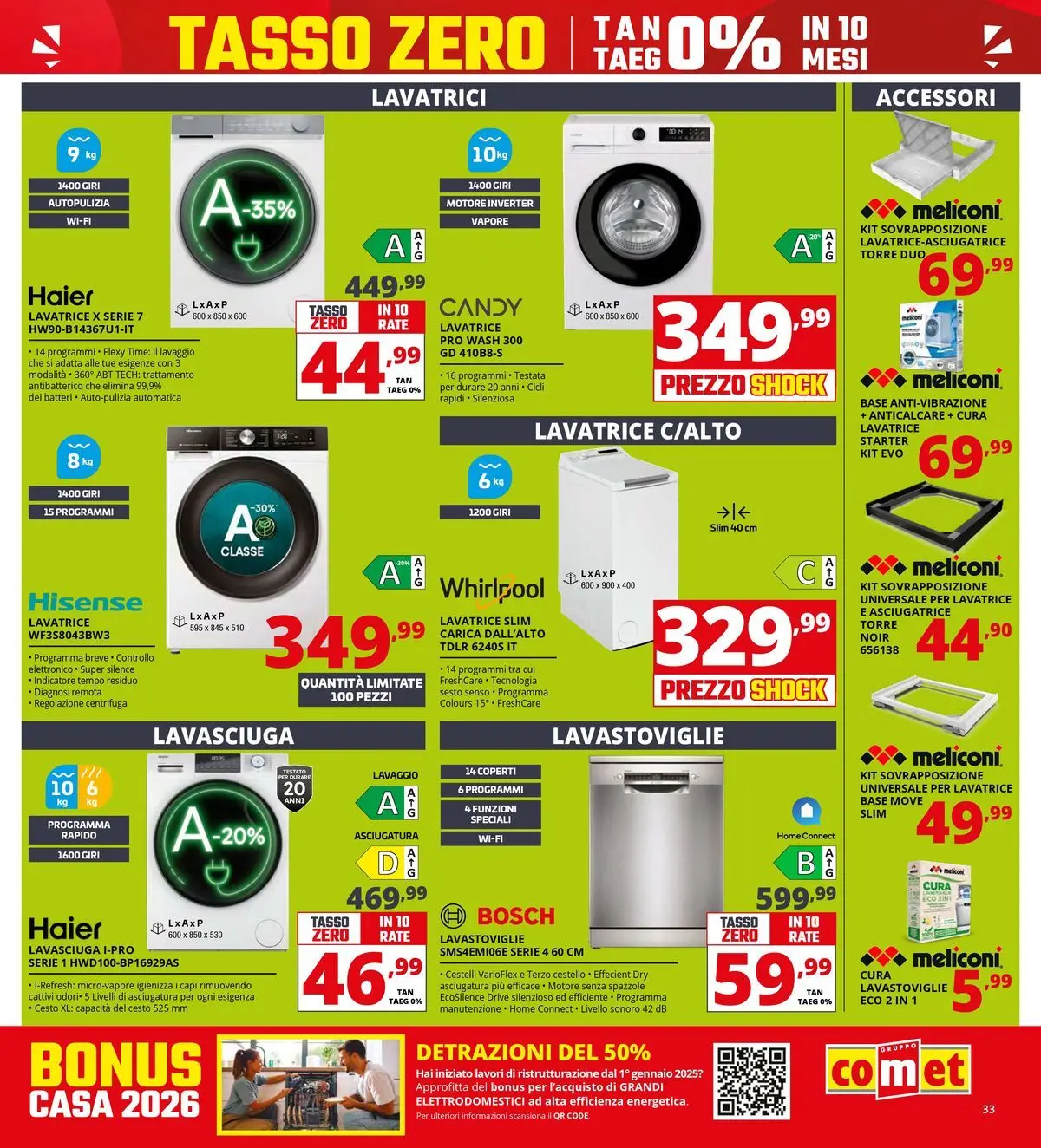 Nuovo Comet volantino Prezzi shock da Comet dal 23/04/2026 > offerte anteprima 🛍️ | Pagina: 33 | Prodotti: Lavasciuga, Anticalcare, Asciugatrice, Lavastoviglie