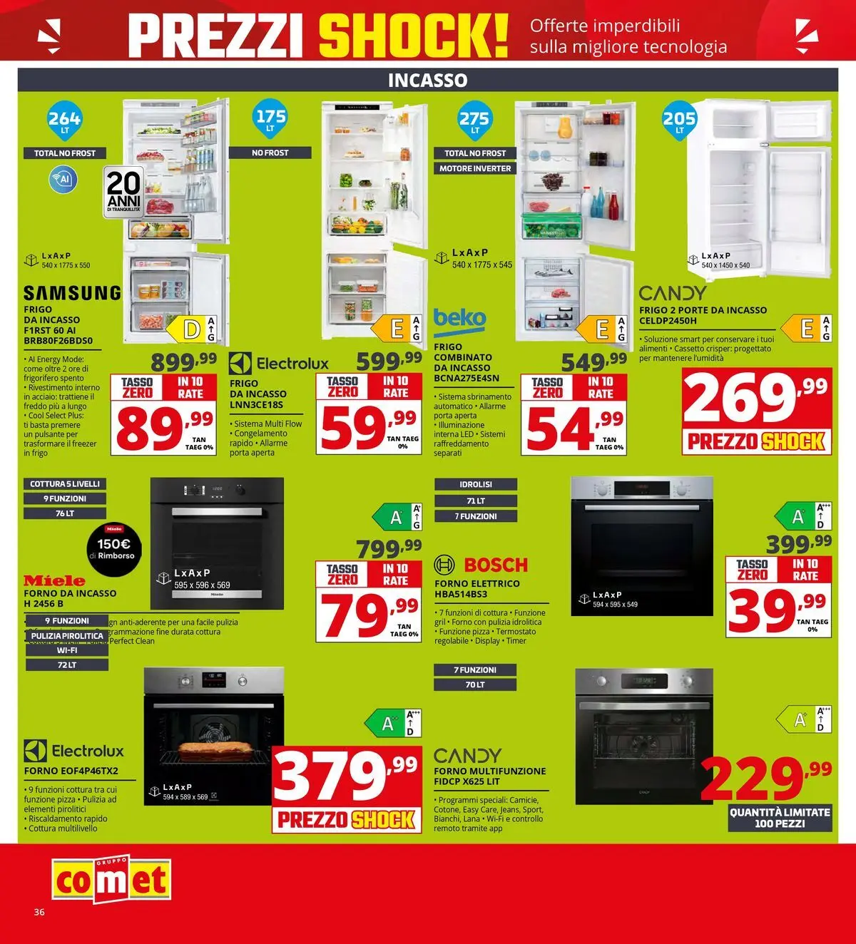 Nuovo Comet volantino Prezzi shock da Comet dal 23/04/2026 > offerte anteprima 🛍️ | Pagina: 36 | Prodotti: Pizza, Freezer, Forno, Forno elettrico