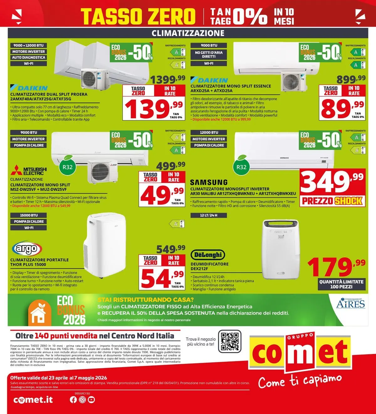 Nuovo Comet volantino Prezzi shock da Comet dal 23/04/2026 > offerte anteprima 🛍️ | Pagina: 41 | Prodotti: Climatizzatore, Deumidificatore, Tè, Tanica