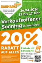 Globus Baumarkt Globus Baumarkt: Wochenangebote - bis 25.04.2026