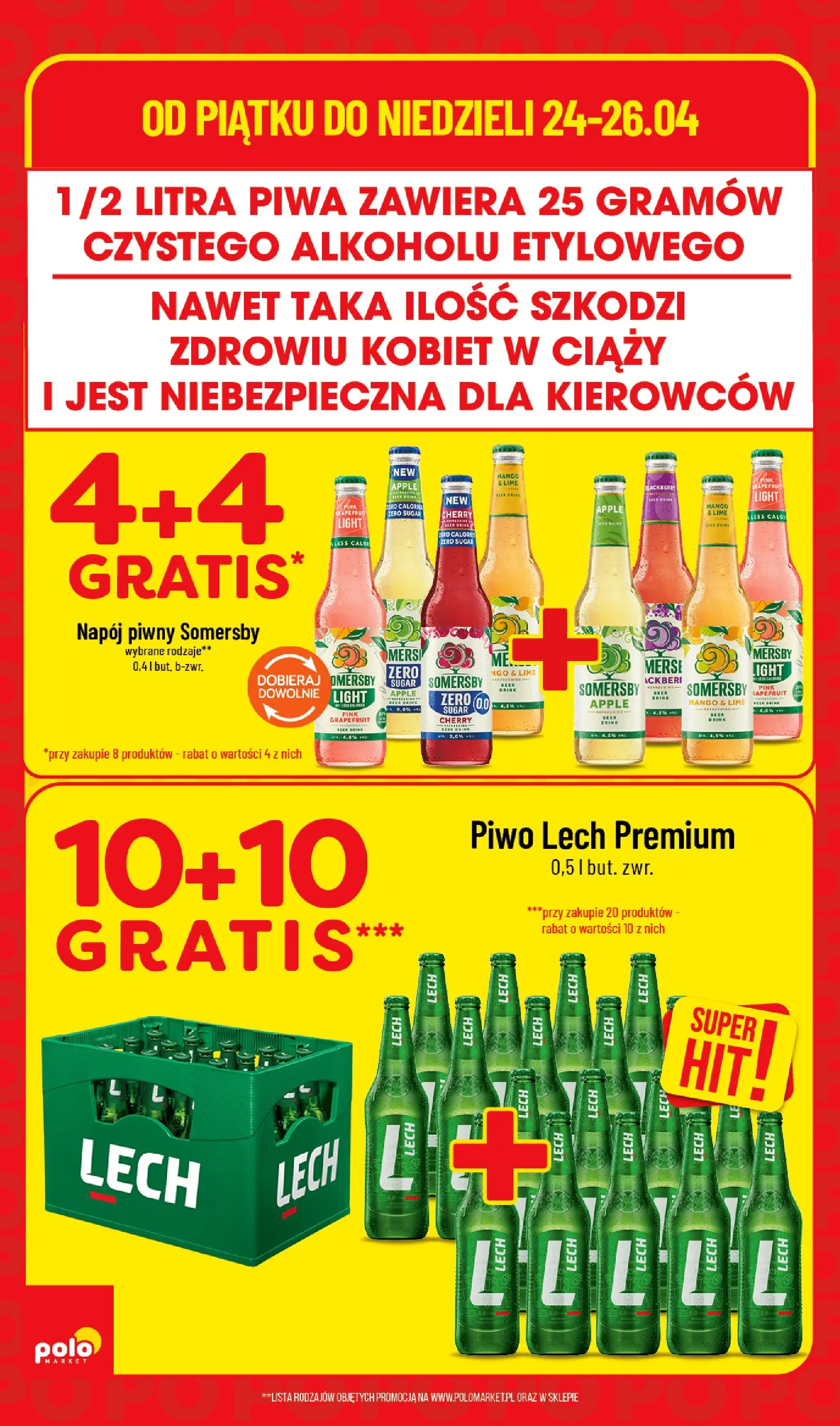 Nowa POLOmarket gazetka od jutra 24.04.2026 | Strona: 4 | Produkty: Mango, Piwo, Somersby