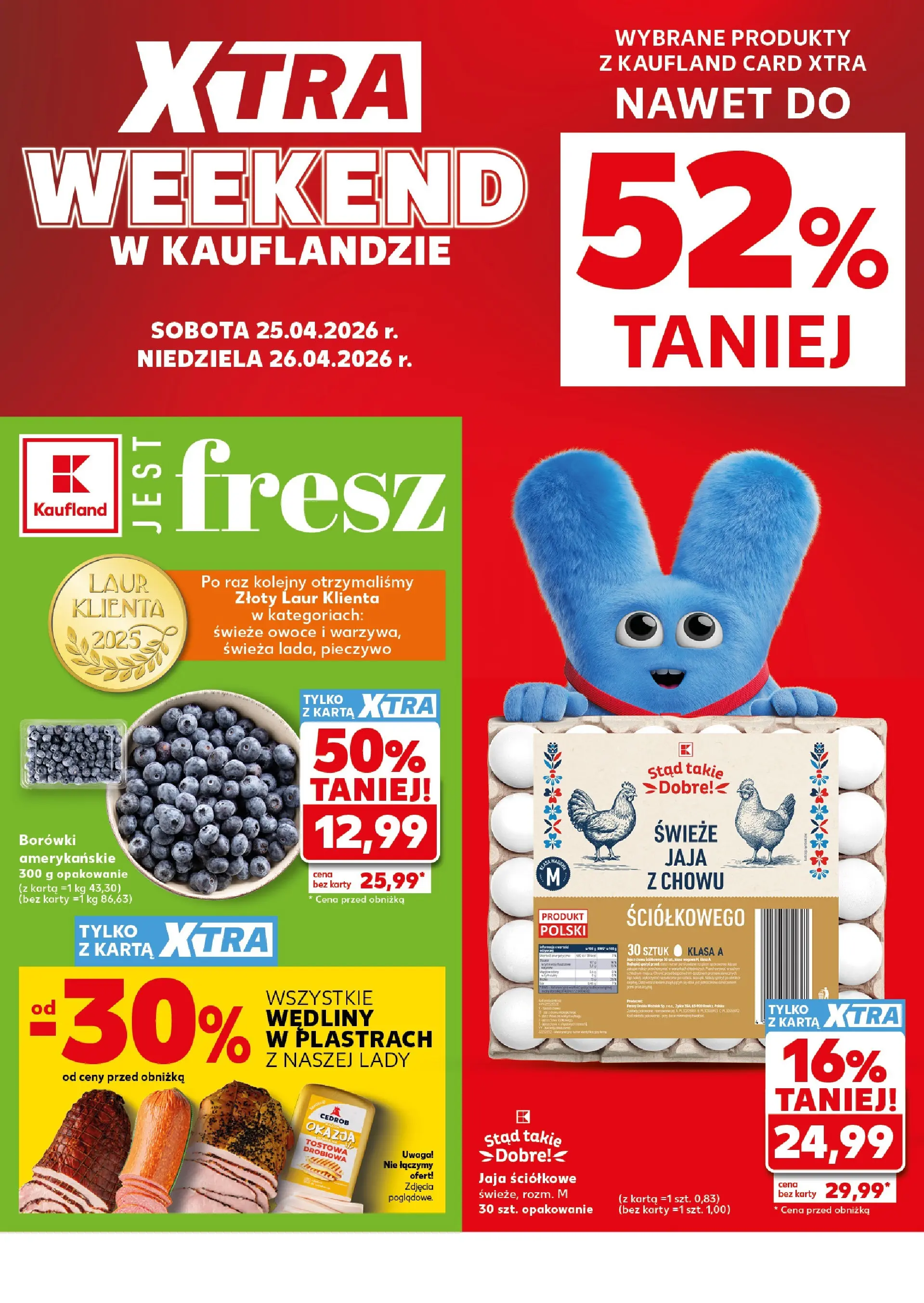 Kaufland gazetka - Super Weekend od 25.04.2026 - od jutra PDF | Strona: 2 | Produkty: Pieczywo, Karta, Wędliny, Owoce