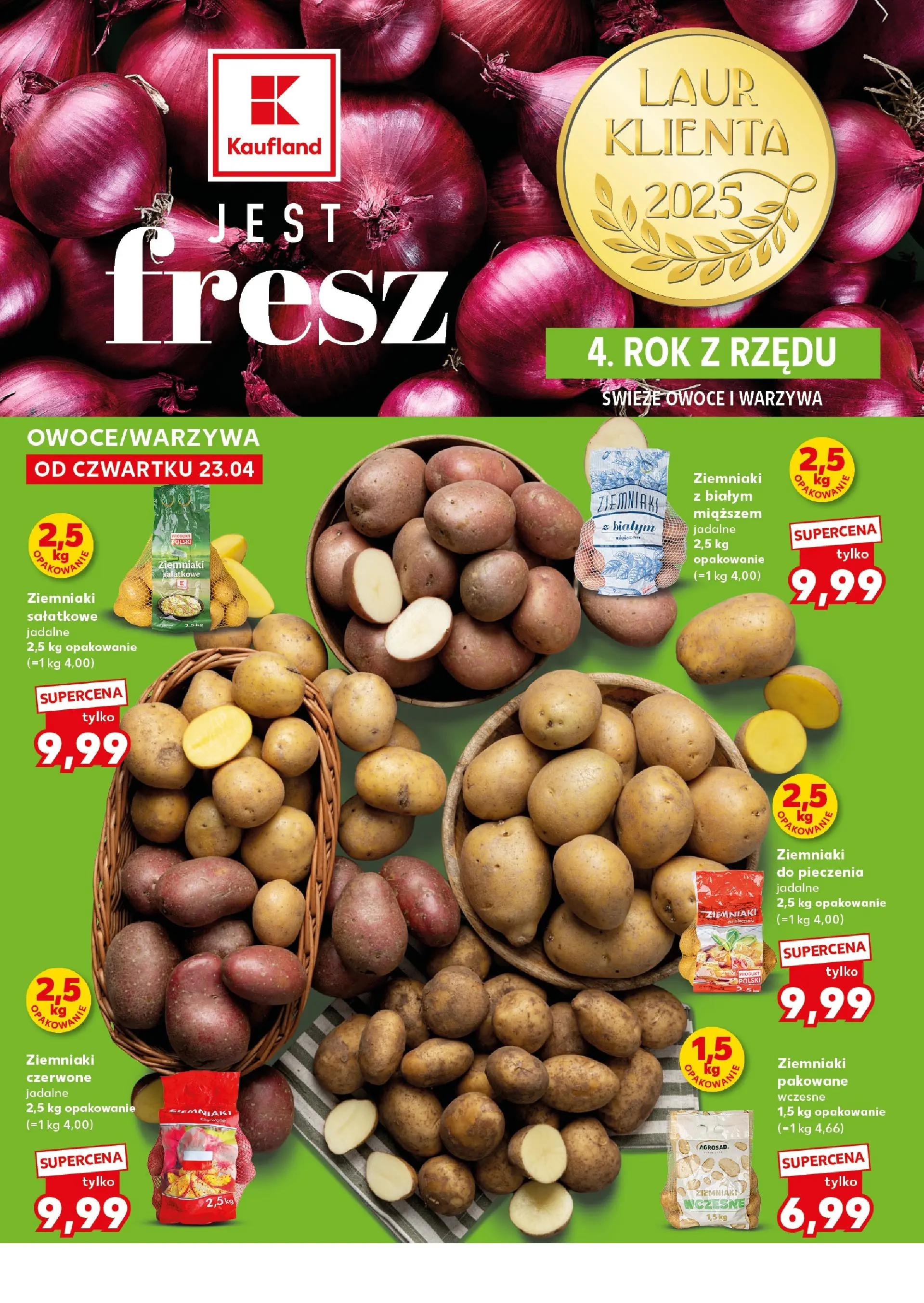 Kaufland gazetka - Super Weekend od 25.04.2026 - od jutra PDF | Strona: 12 | Produkty: Ziemniaki do pieczenia, Ziemniaki, Warzywa, Owoce