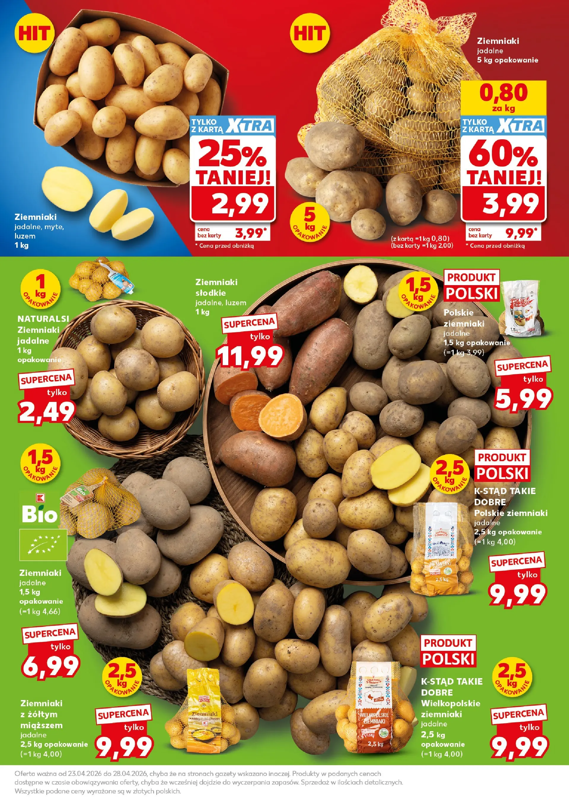 Kaufland gazetka - Super Weekend od 25.04.2026 - od jutra PDF | Strona: 13 | Produkty: Karta, Ziemniaki