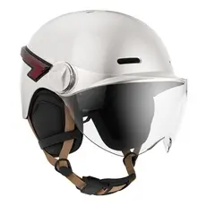 Casque v&eacute;lo Casr GLOW AVEC LED ET VISIERE CREME - M