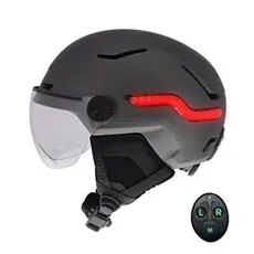 Casque v&eacute;lo Tnb URBAN MOOV VIZION LED FEU DE FREINAGE AUTOMATIQUE GRIS - M