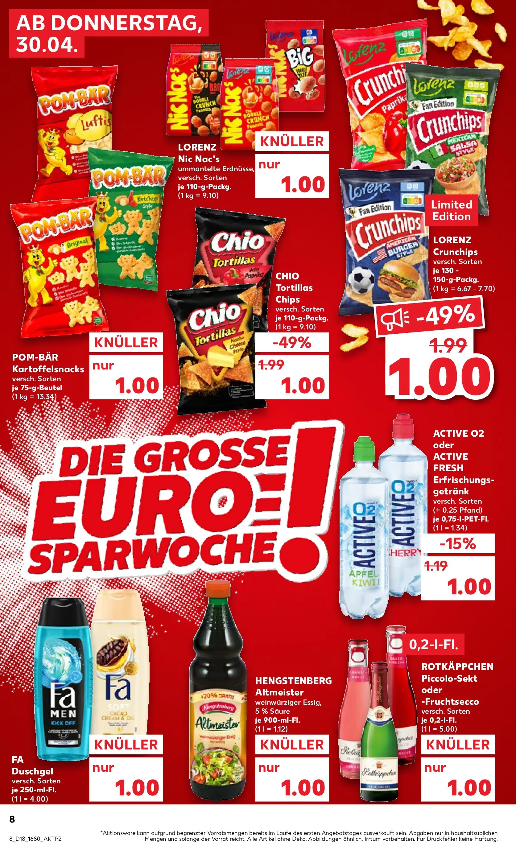 Prospekt Kaufland ab 30.04.2026 » Angebote Online zum Blättern | Seite: 8 | Produkte: Burger, Äpfel, POM-BÄR, Paprika