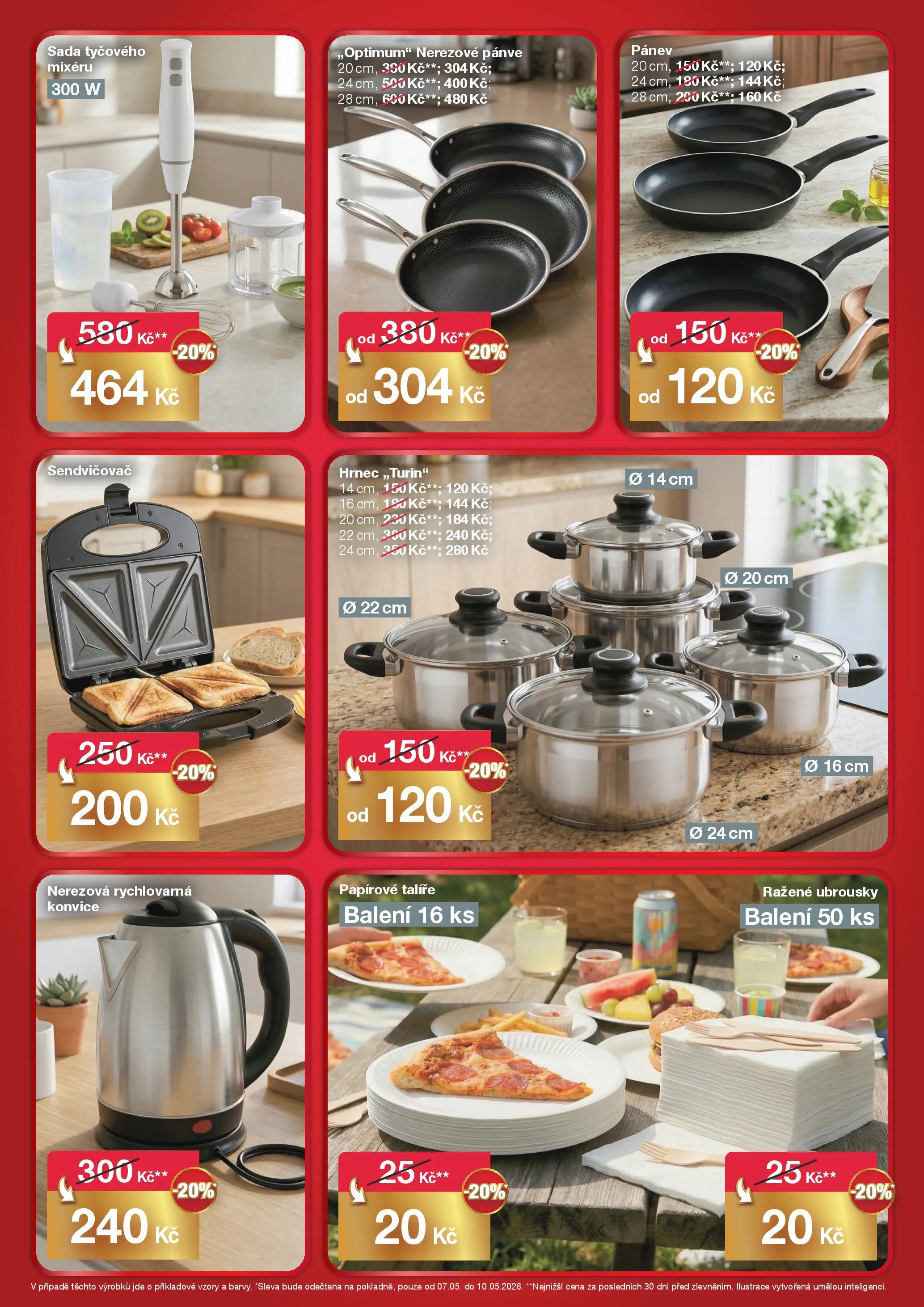 Woolworth - Ahoj Prerov! od 30.04.2026 - akční nabídka | Strana: 8 | Produkty: Talíře, Pánev, Pánve, Sendvičovač