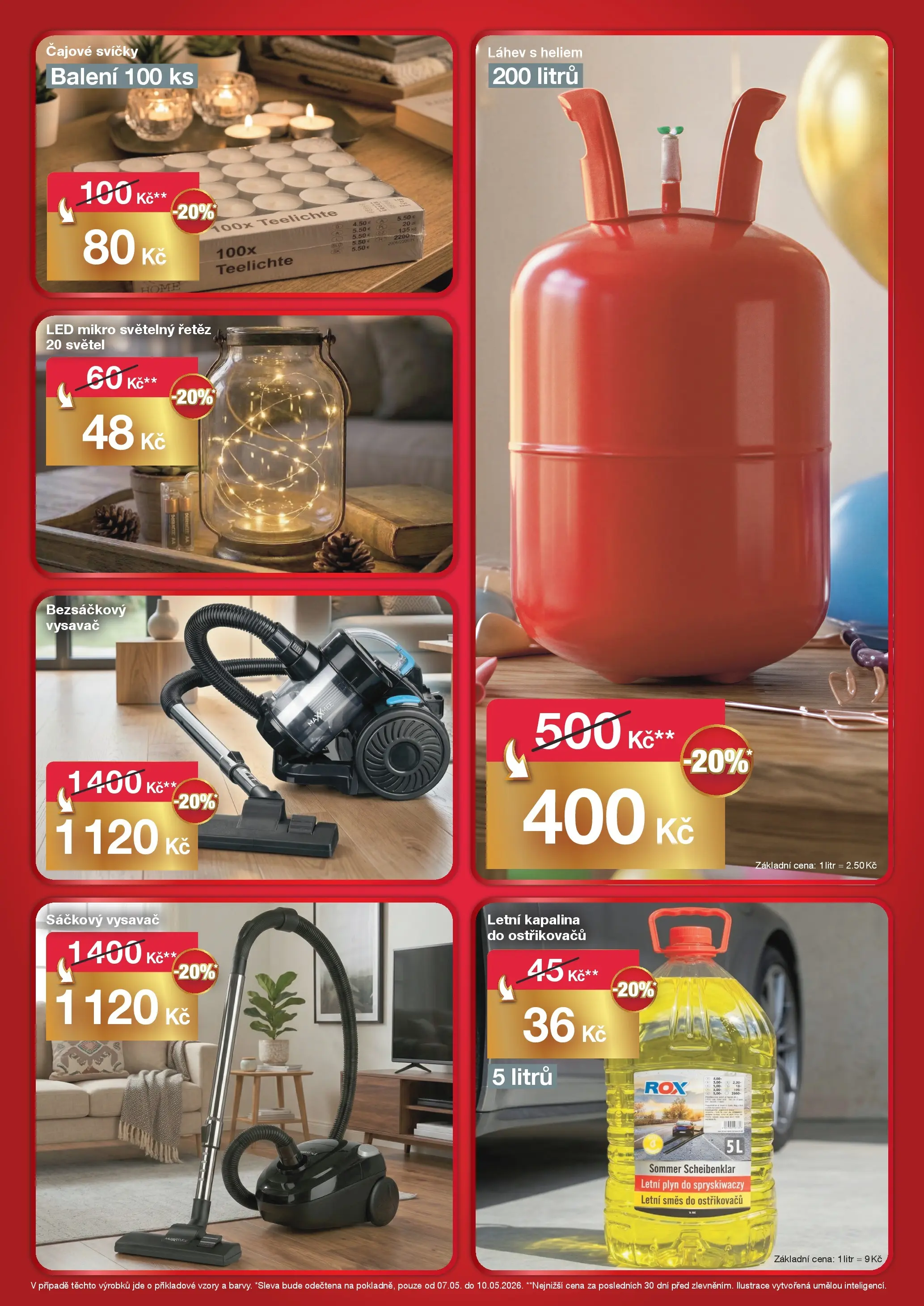 Woolworth - Ahoj Prerov! od 30.04.2026 - akční nabídka | Strana: 9 | Produkty: Čajové svíčky, Směs do ostřikovačů, Bezsáčkový vysavač, Láhev