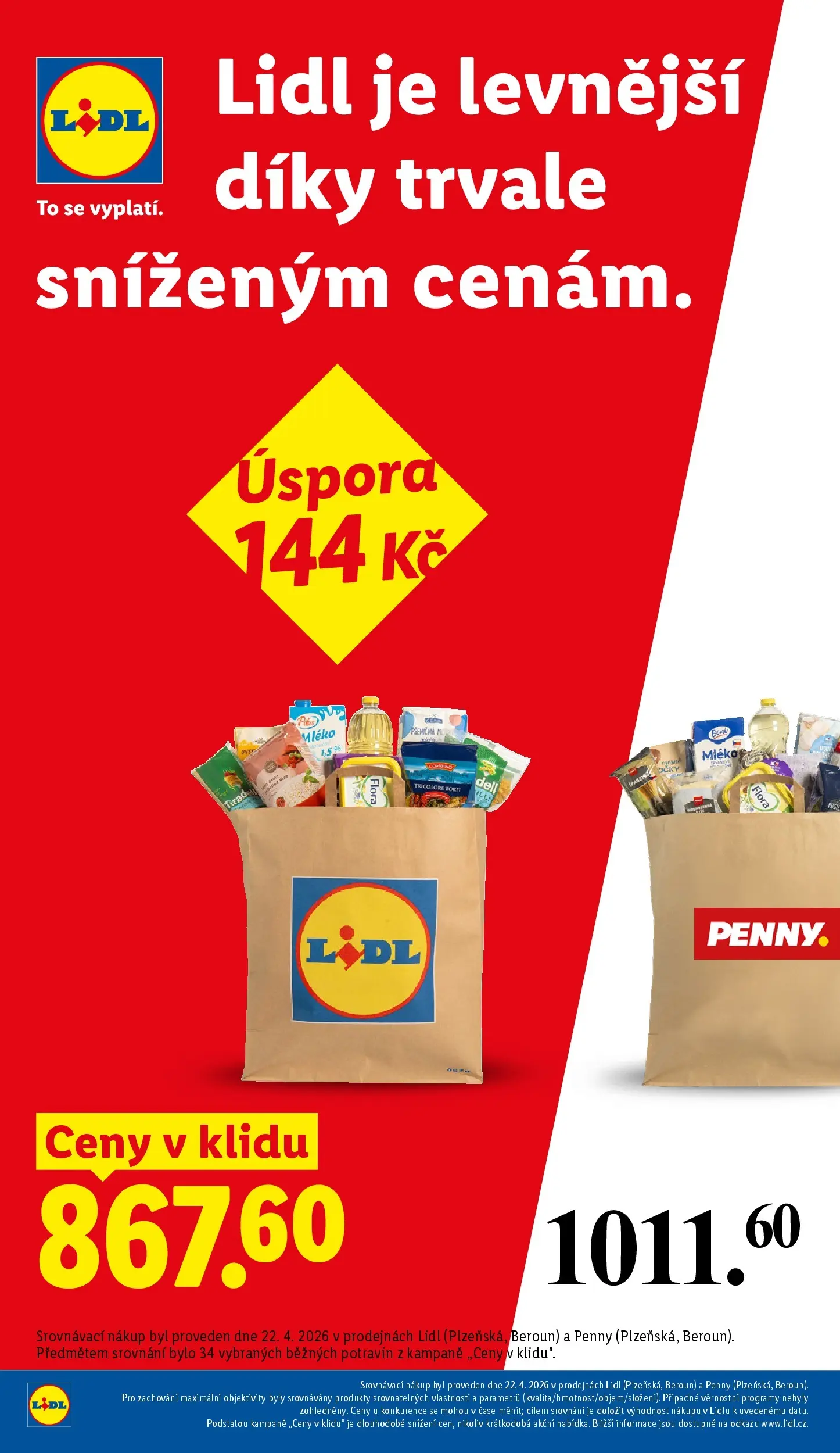 Lidl leták od 26.04.2026 - Nový akční leták | Strana: 4 | Produkty: Mléko, Combino, Flora